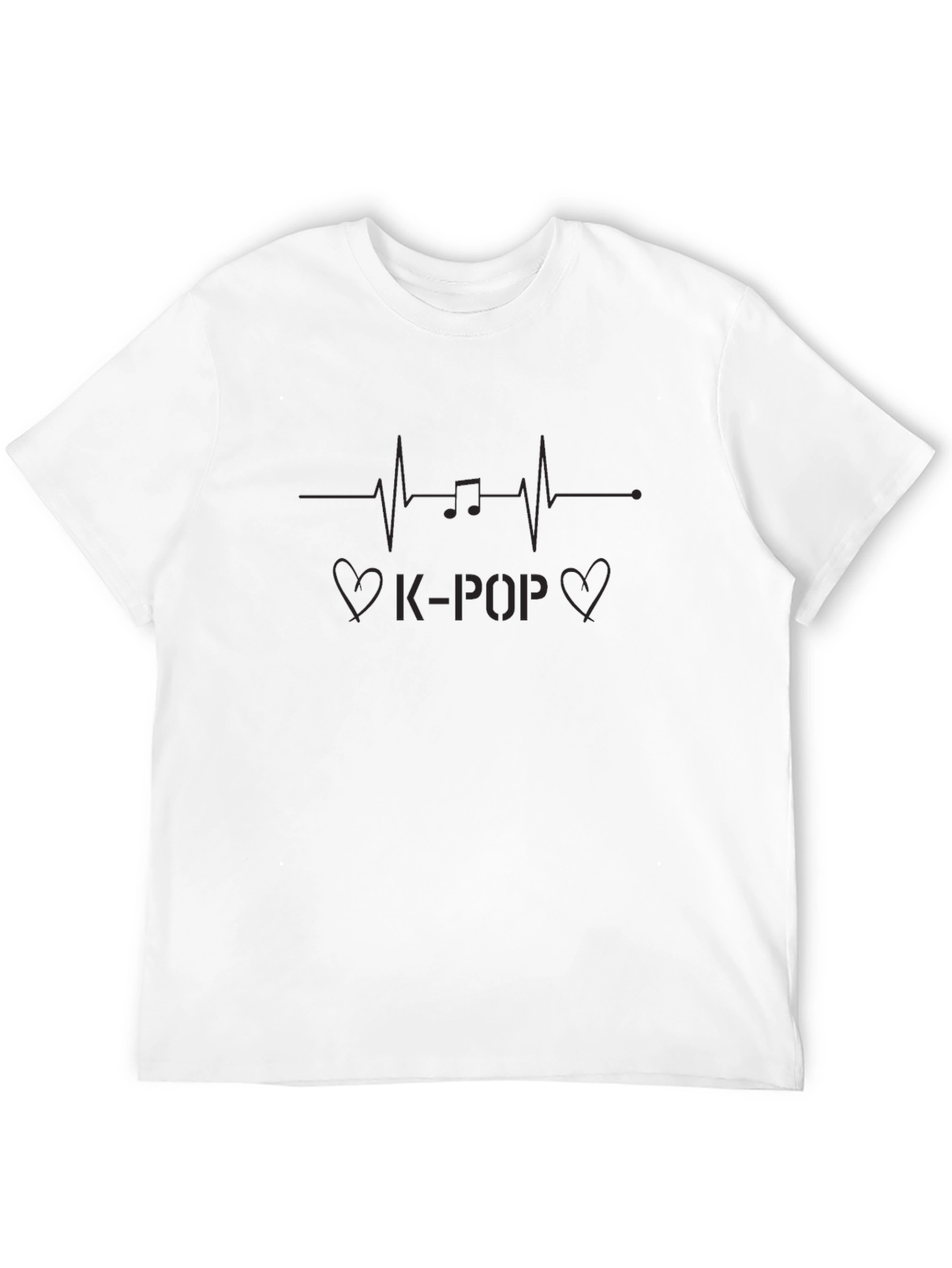K-Pop Heartbeat Graphic Tee - Trendy Music Lover Shirt
