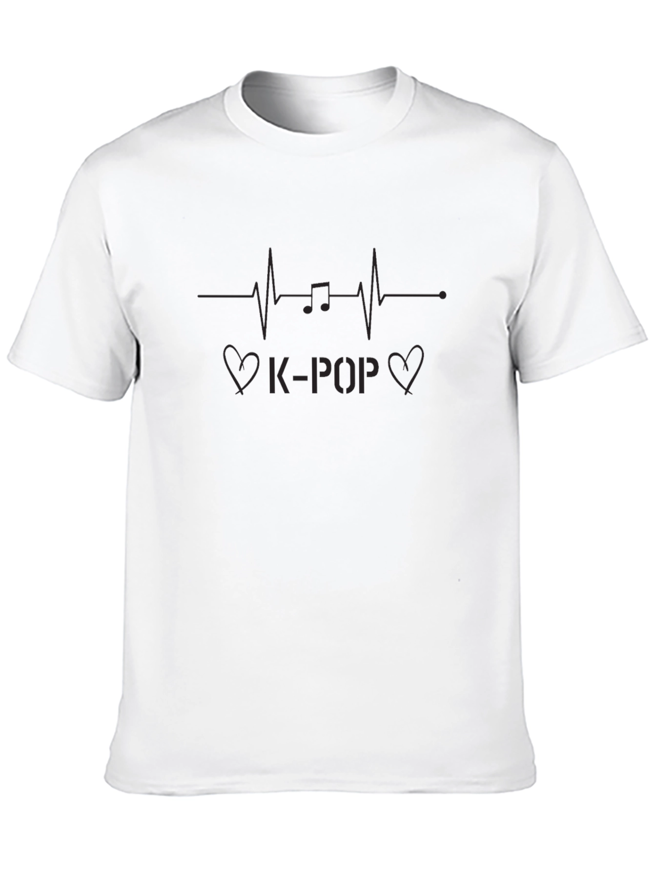 K-Pop Heartbeat Graphic Tee - Trendy Music Lover Shirt