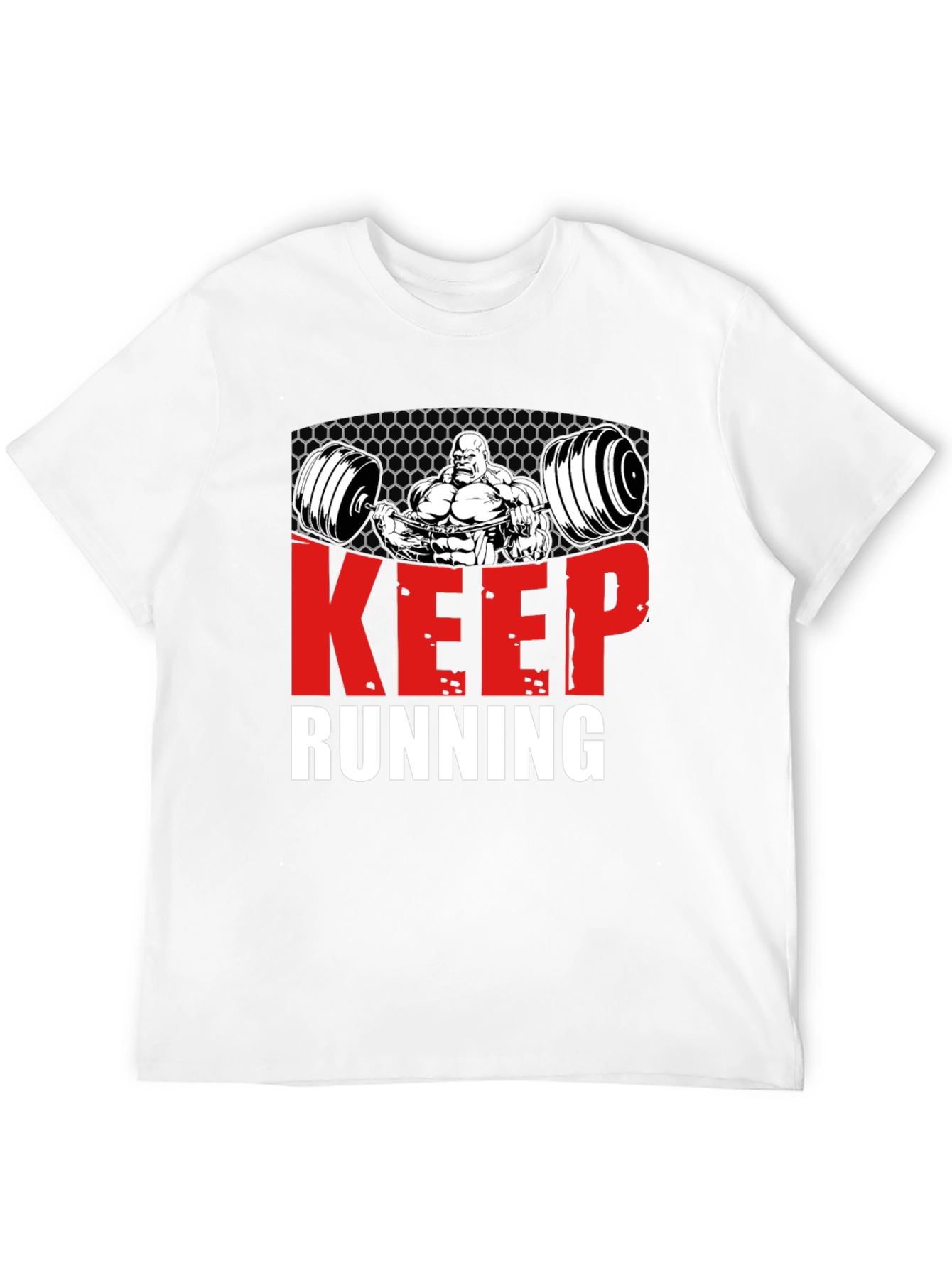 Keep Running Gym Bodybuilder Graphic T-Shirt
