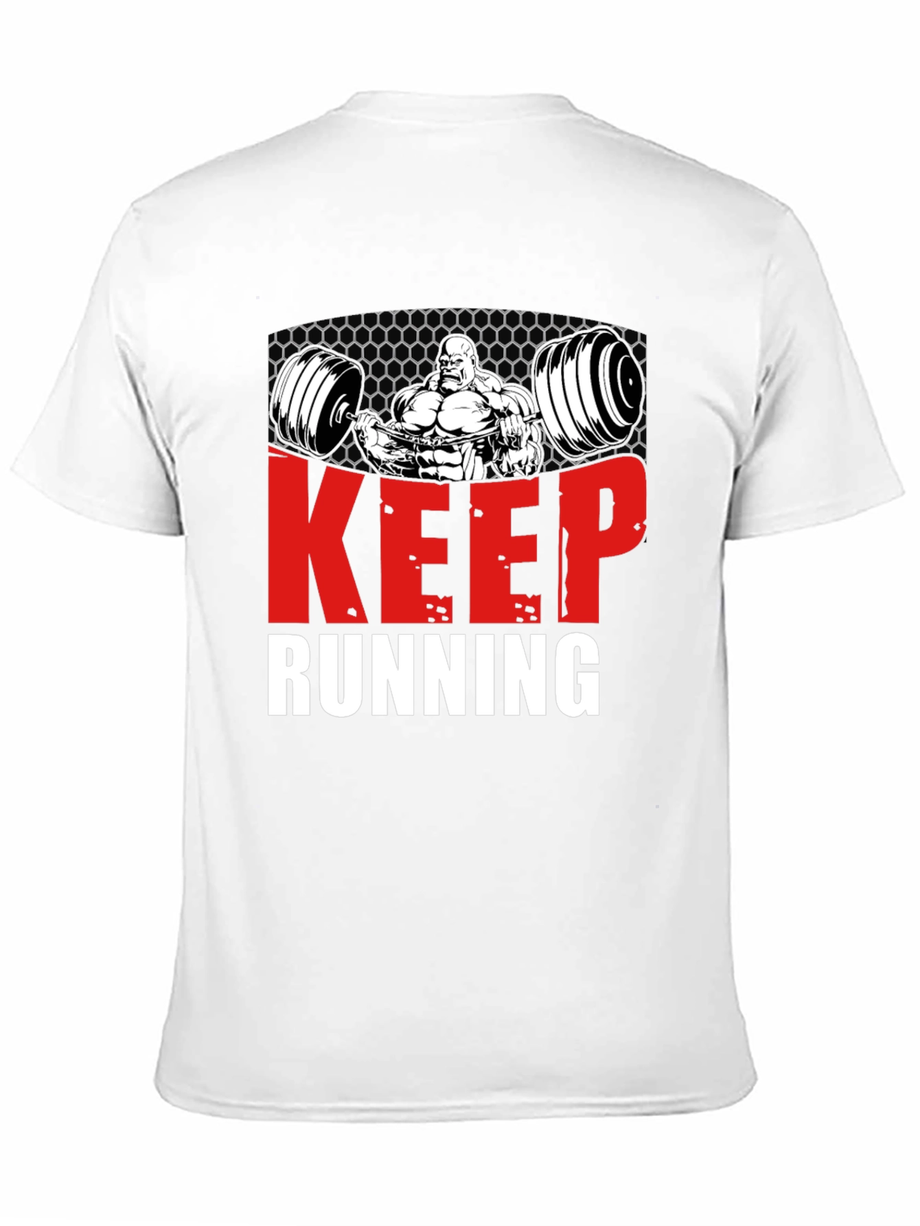 Keep Running Gym Bodybuilder Graphic T-Shirt