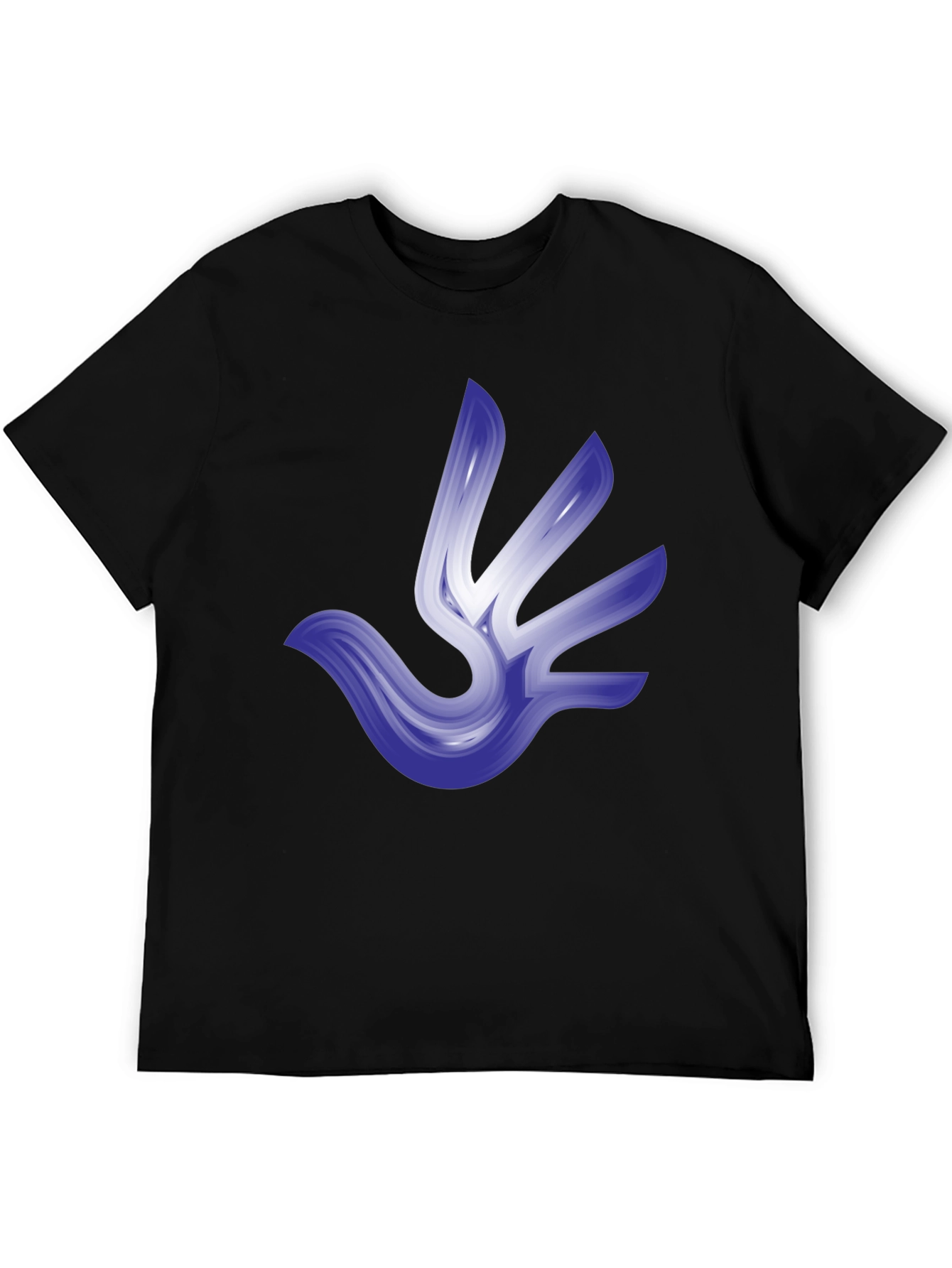 Abstract Bird Graphic Tee - Stylish Black T-Shirt