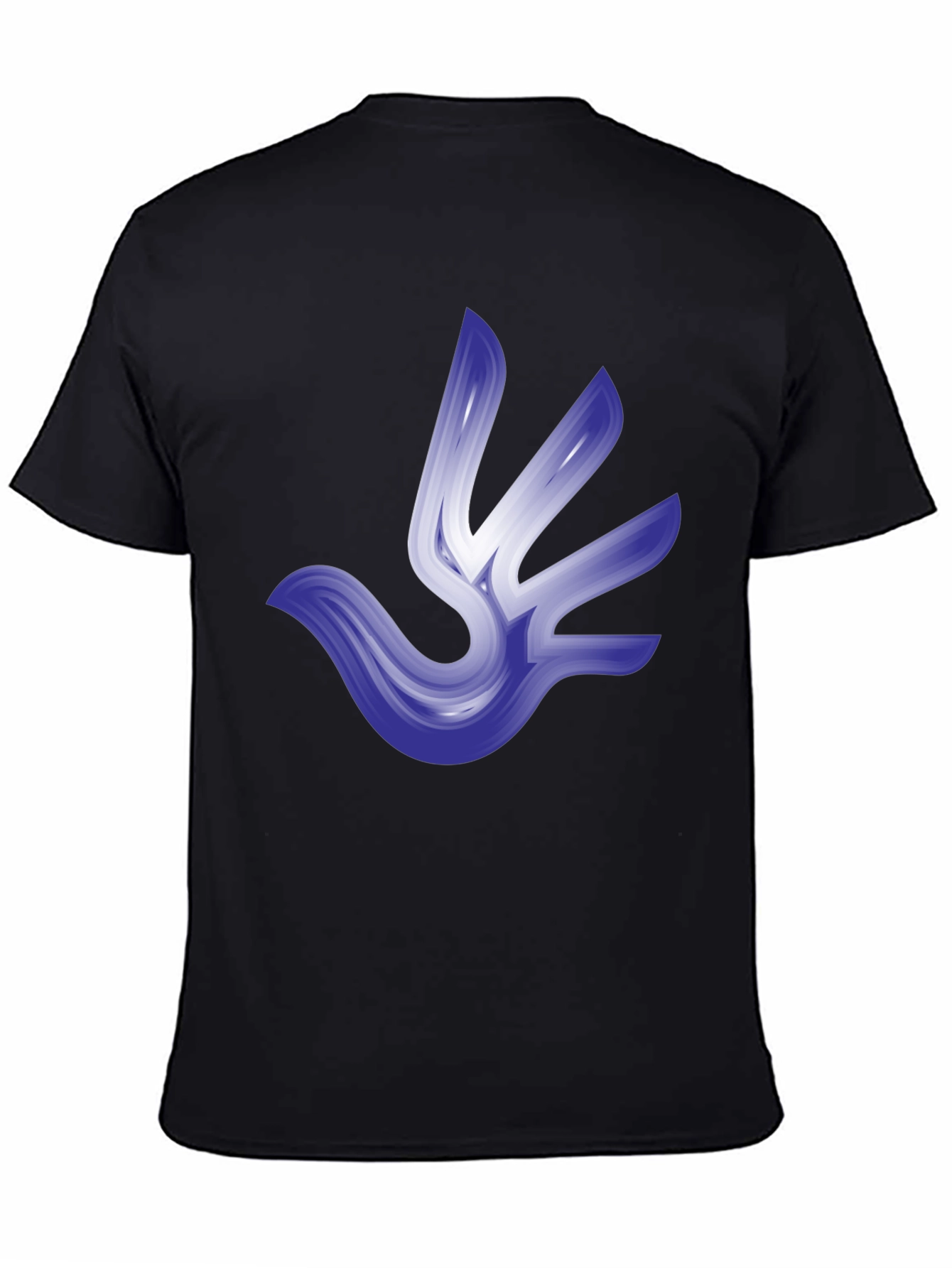Abstract Bird Graphic Tee - Stylish Black T-Shirt