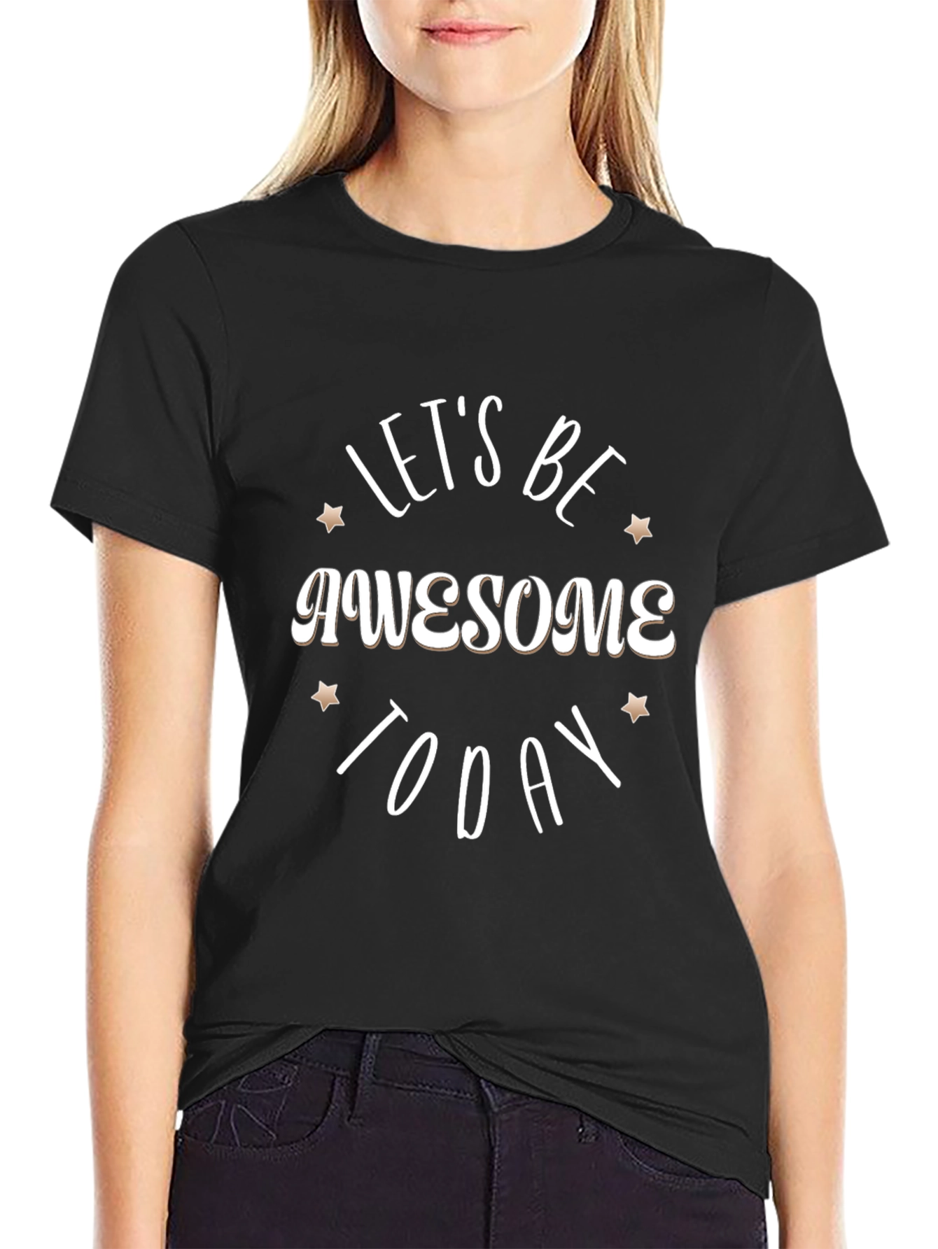 Awesome Today Graphic Tee - Trendy Black T-Shirt