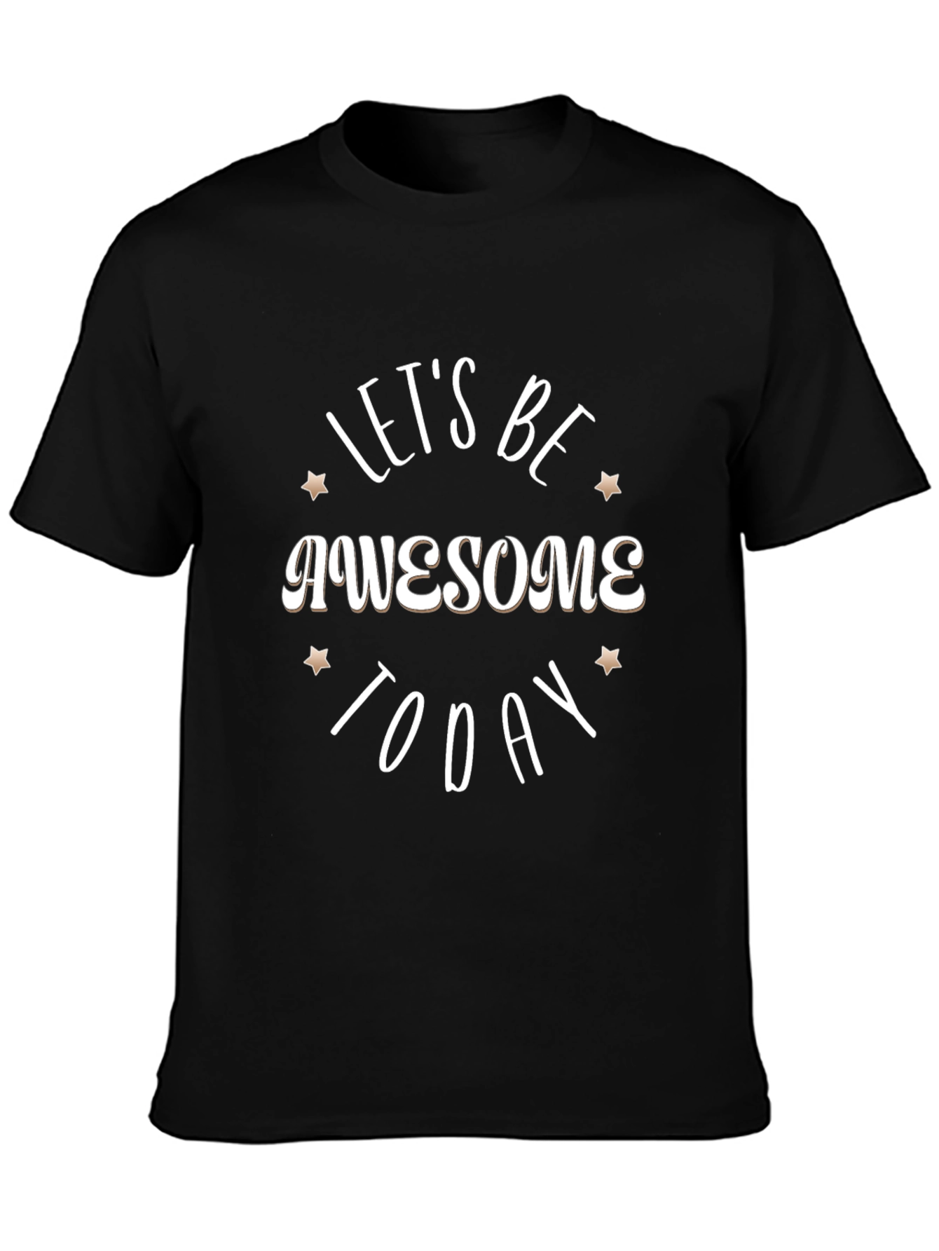 Awesome Today Graphic Tee - Trendy Black T-Shirt