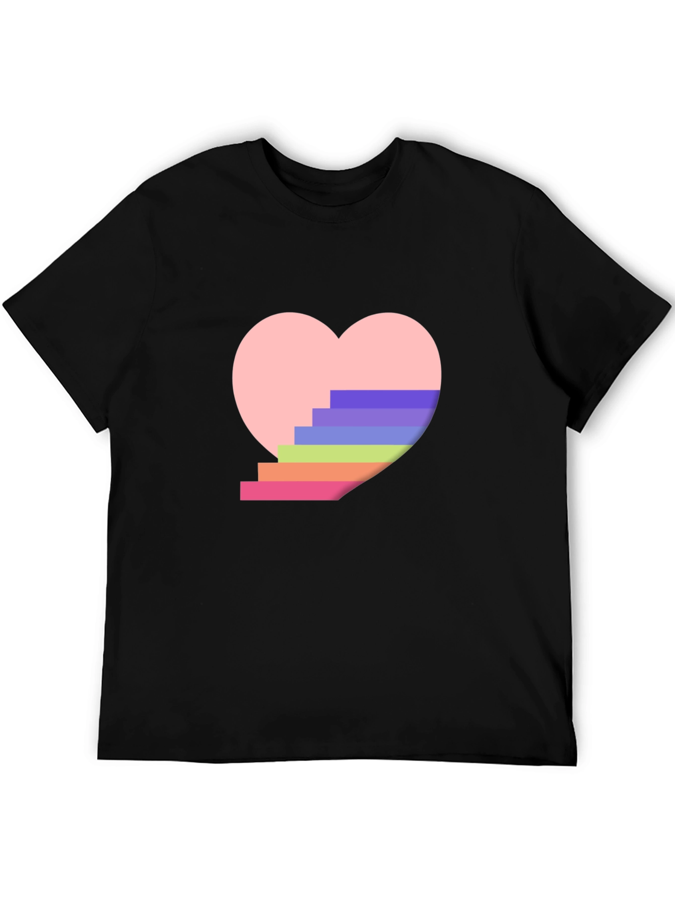 Rainbow Stairs Heart T-Shirt