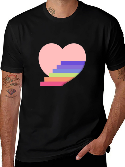 Rainbow Stairs Heart T-Shirt