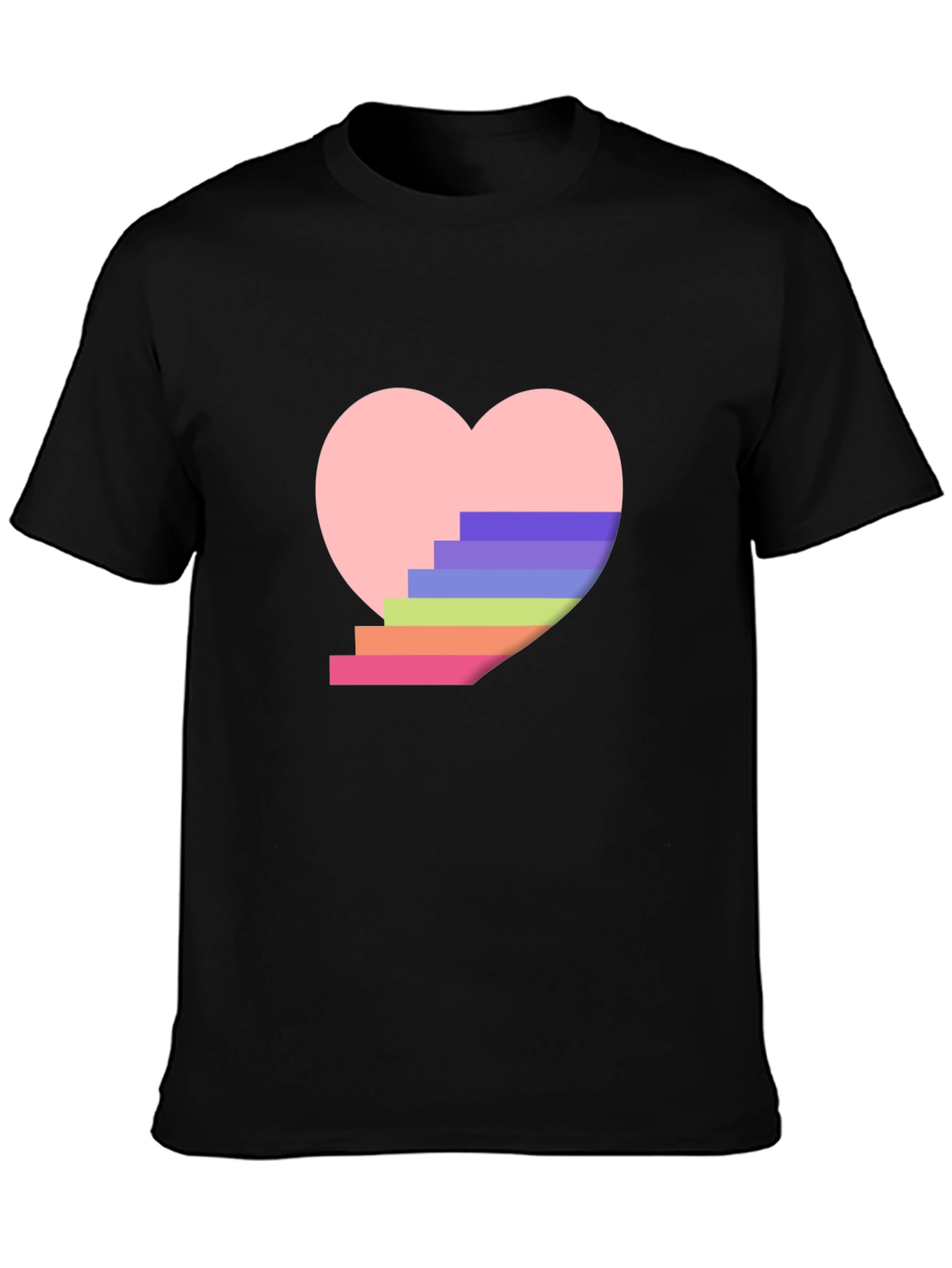 Rainbow Stairs Heart T-Shirt