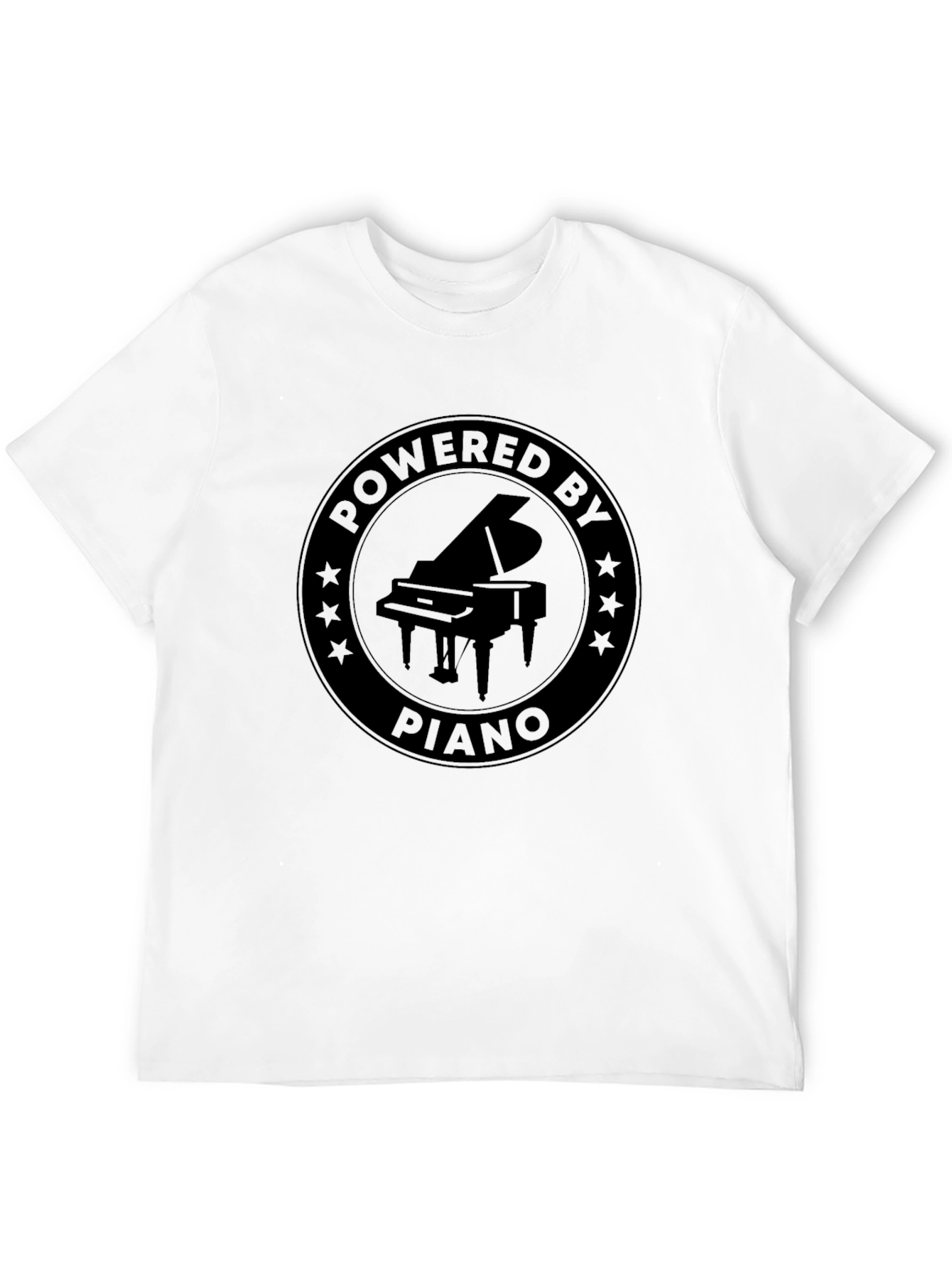 Powered by Piano Black Graphic T-Shirt