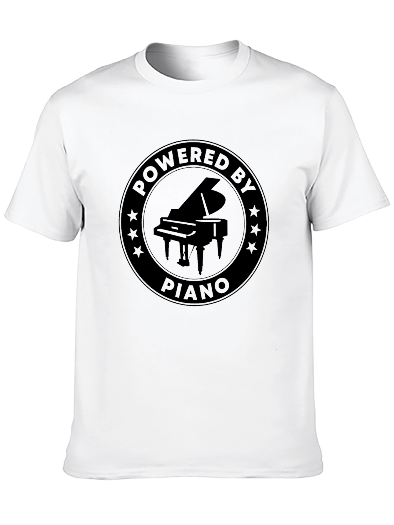 Powered by Piano Black Graphic T-Shirt