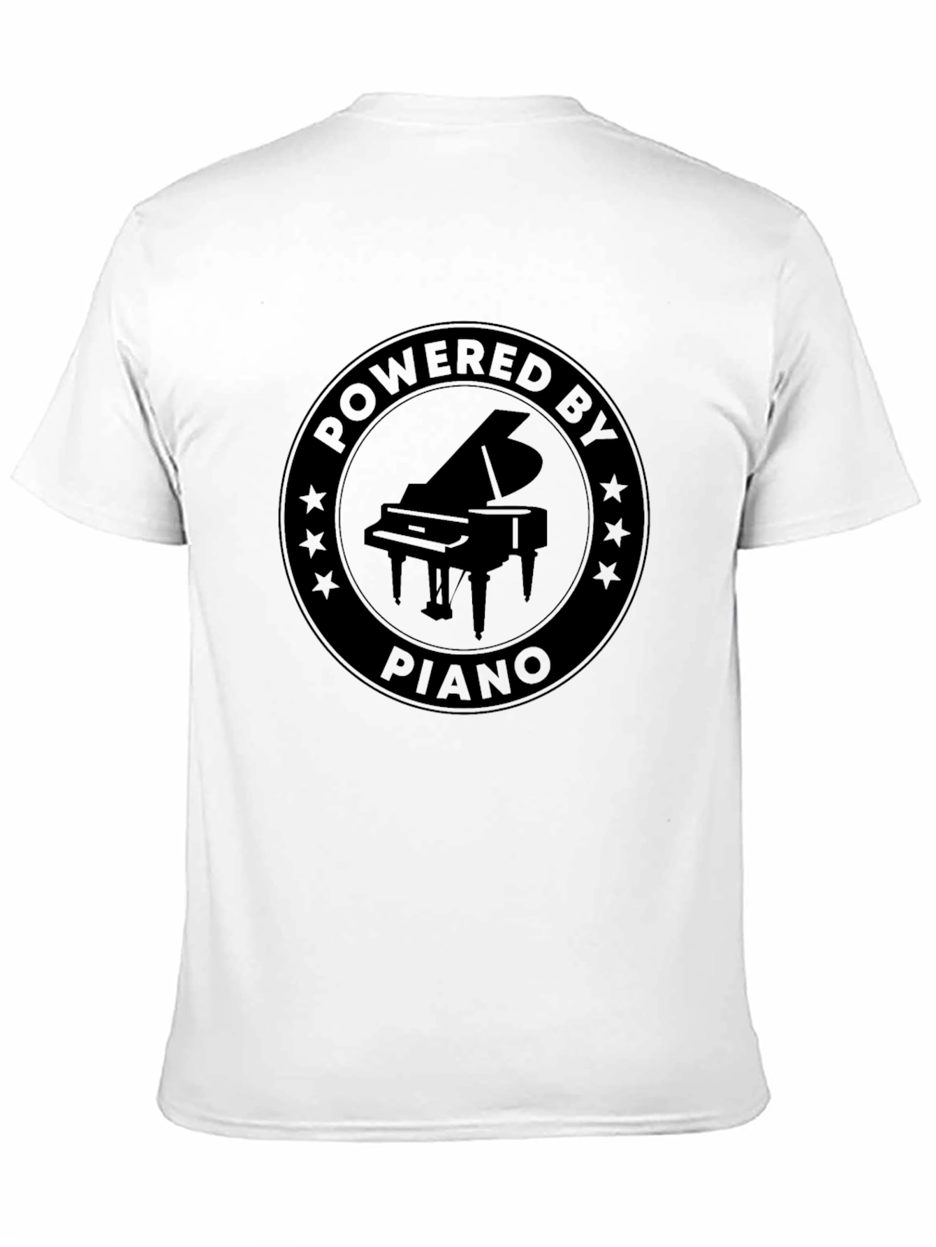 Powered by Piano Black Graphic T-Shirt