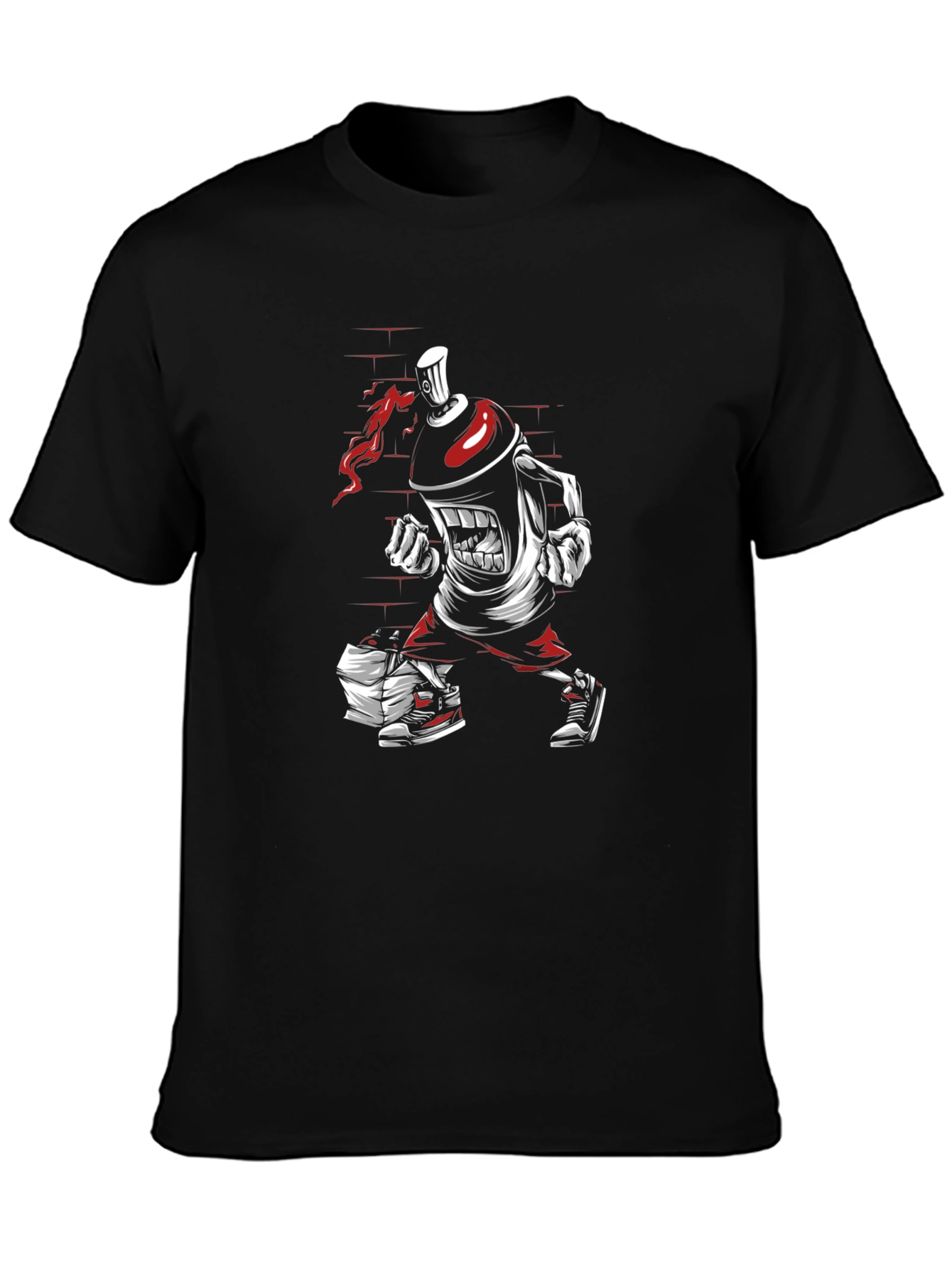 Graffiti Spray Can Graphic Tee - Urban Style Shirt