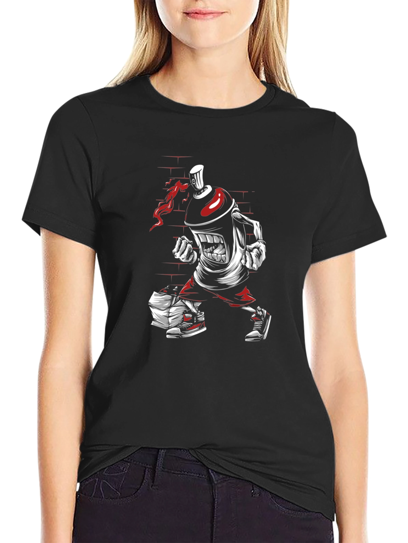 Graffiti Spray Can Graphic Tee - Urban Style Shirt