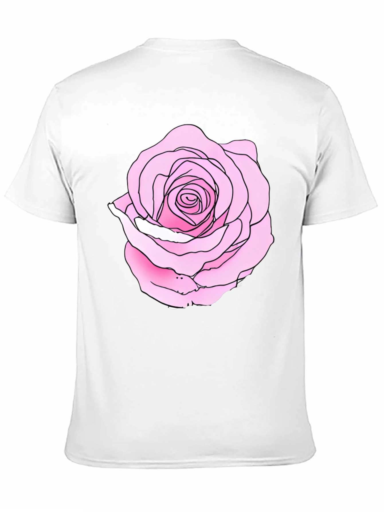Rose Graphic Black Tee - Casual Style