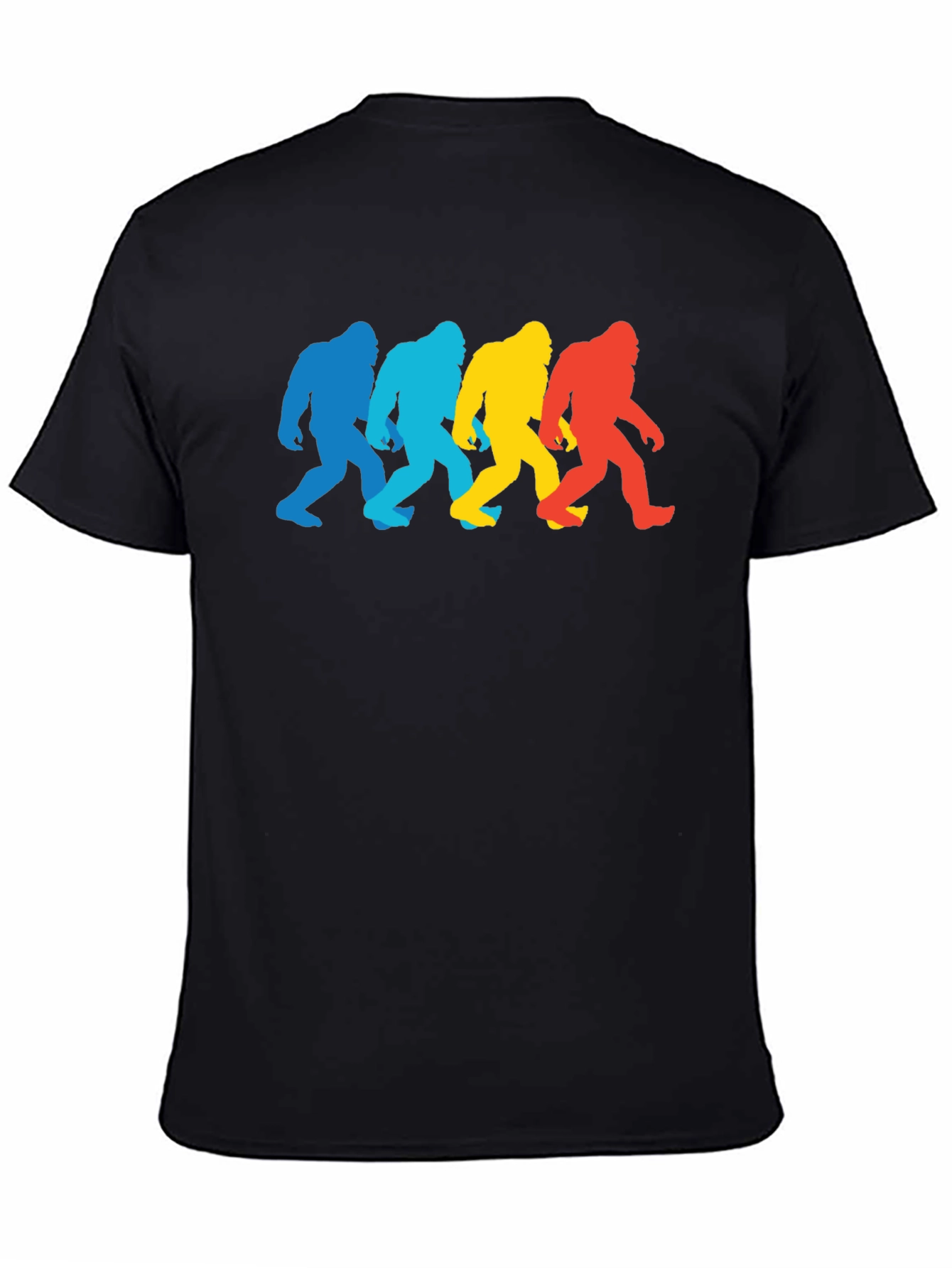 Retro Bigfoot Silhouette Graphic Tee - Black