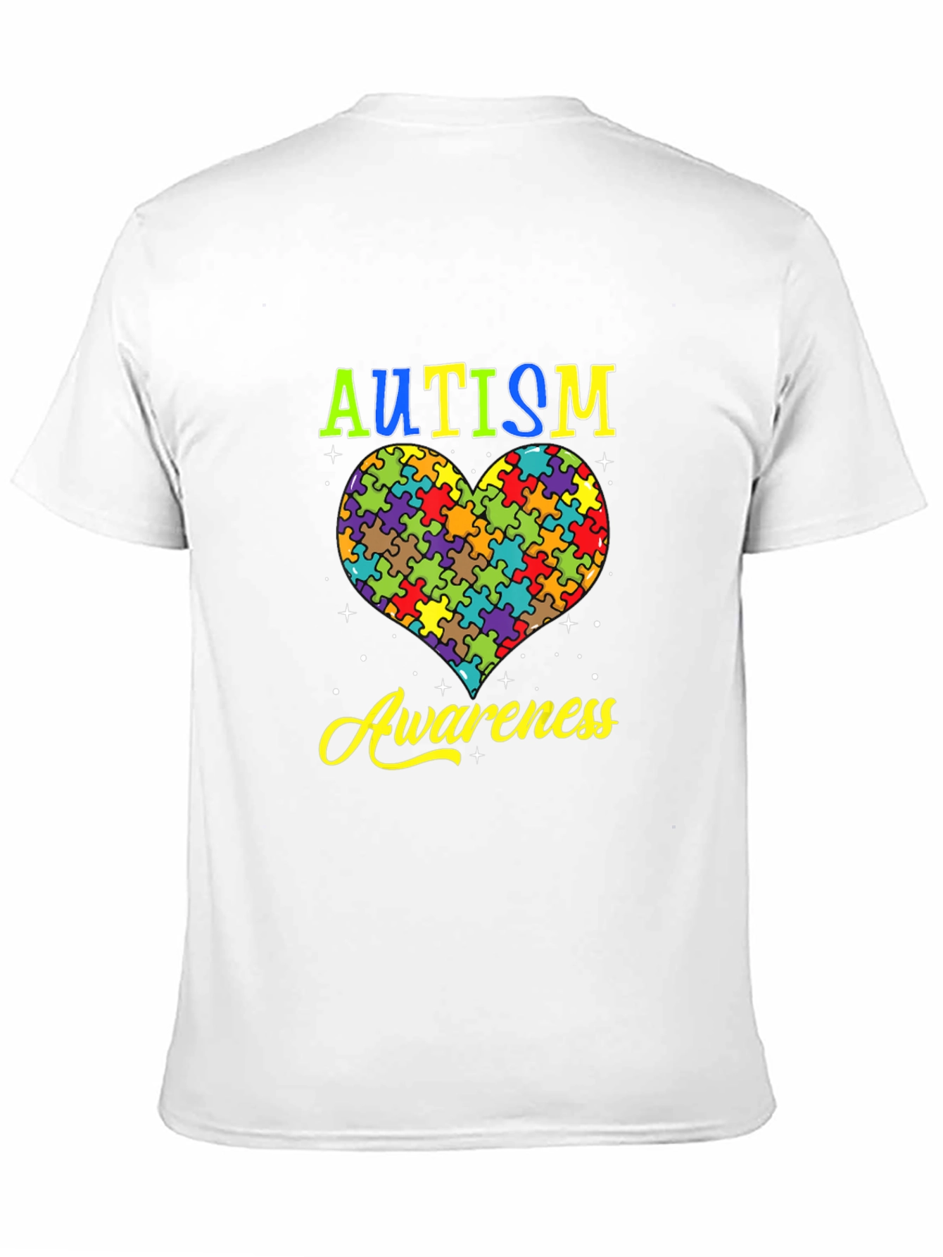 Autism Awareness Heart Puzzle Graphic T-Shirt