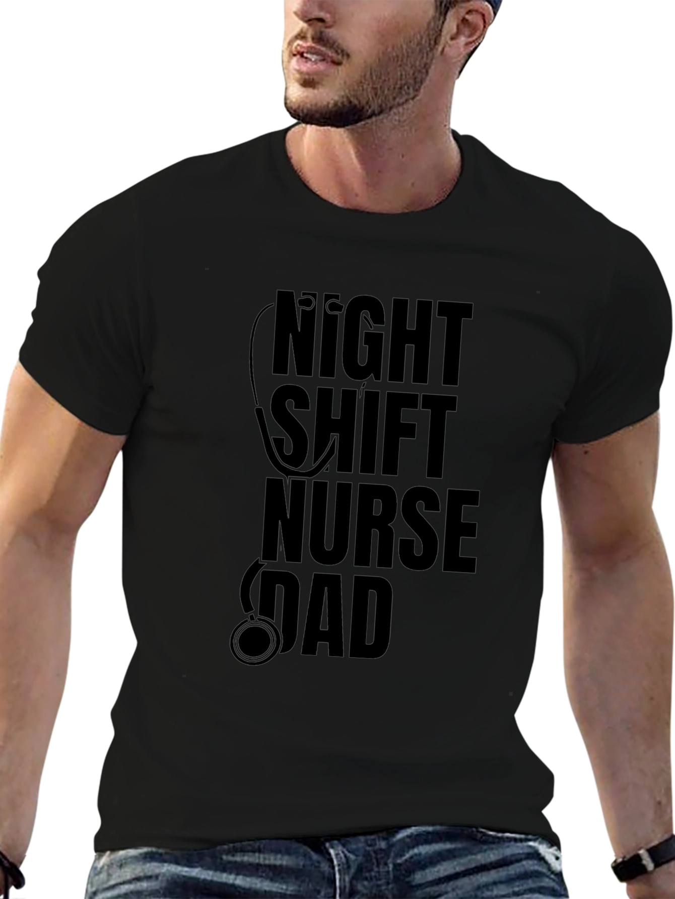 Night Shift Nurse Dad T-Shirt