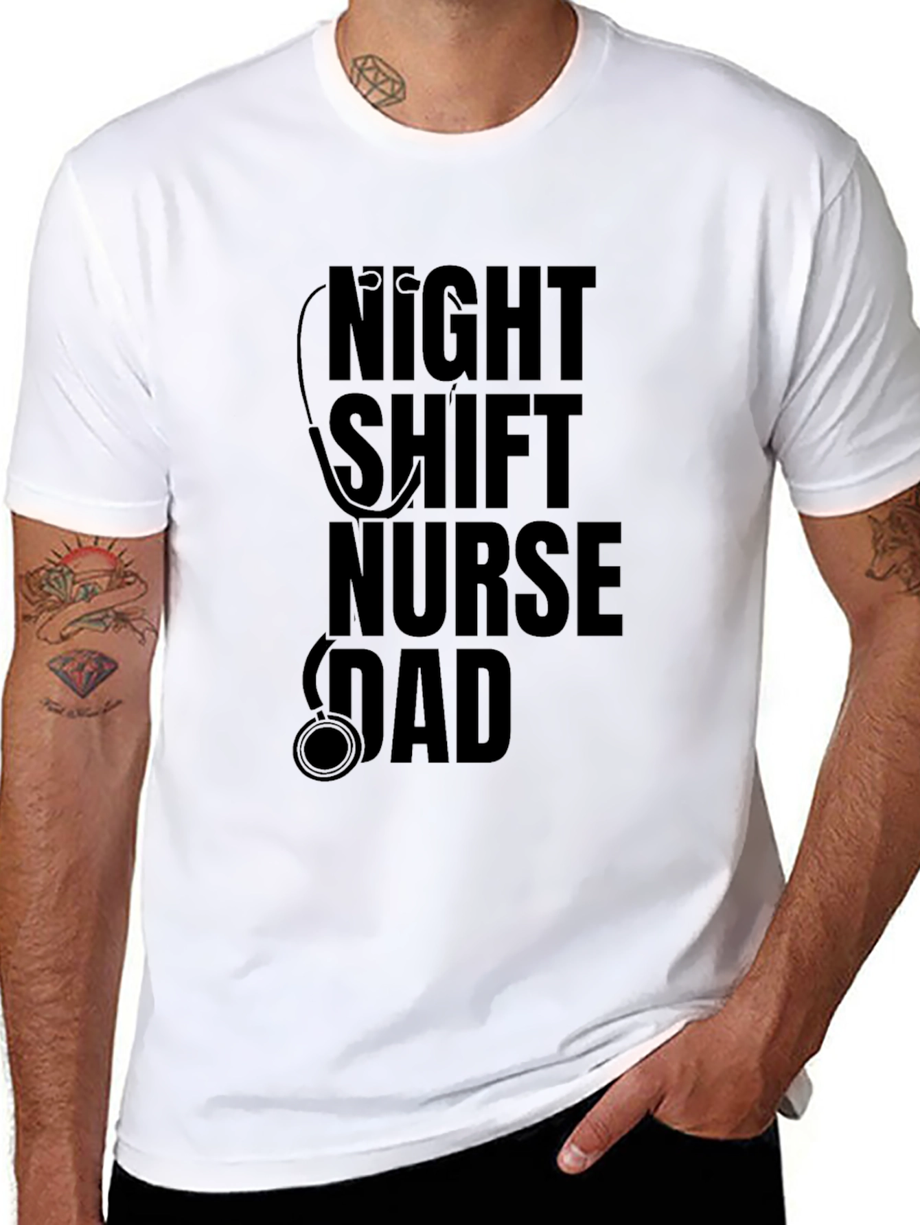 Night Shift Nurse Dad T-Shirt