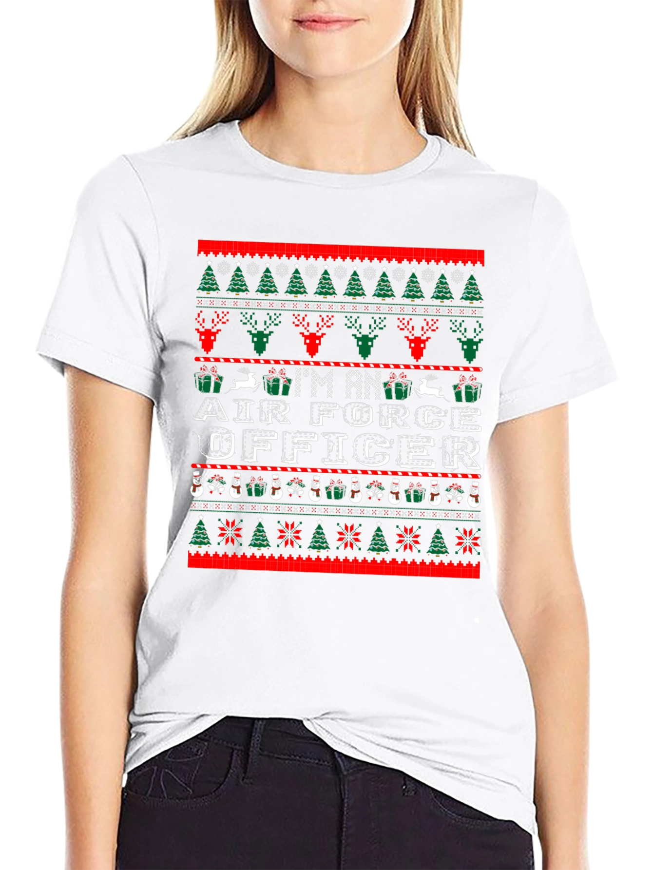 Air Force Officer Ugly Christmas Sweater T-Shirt