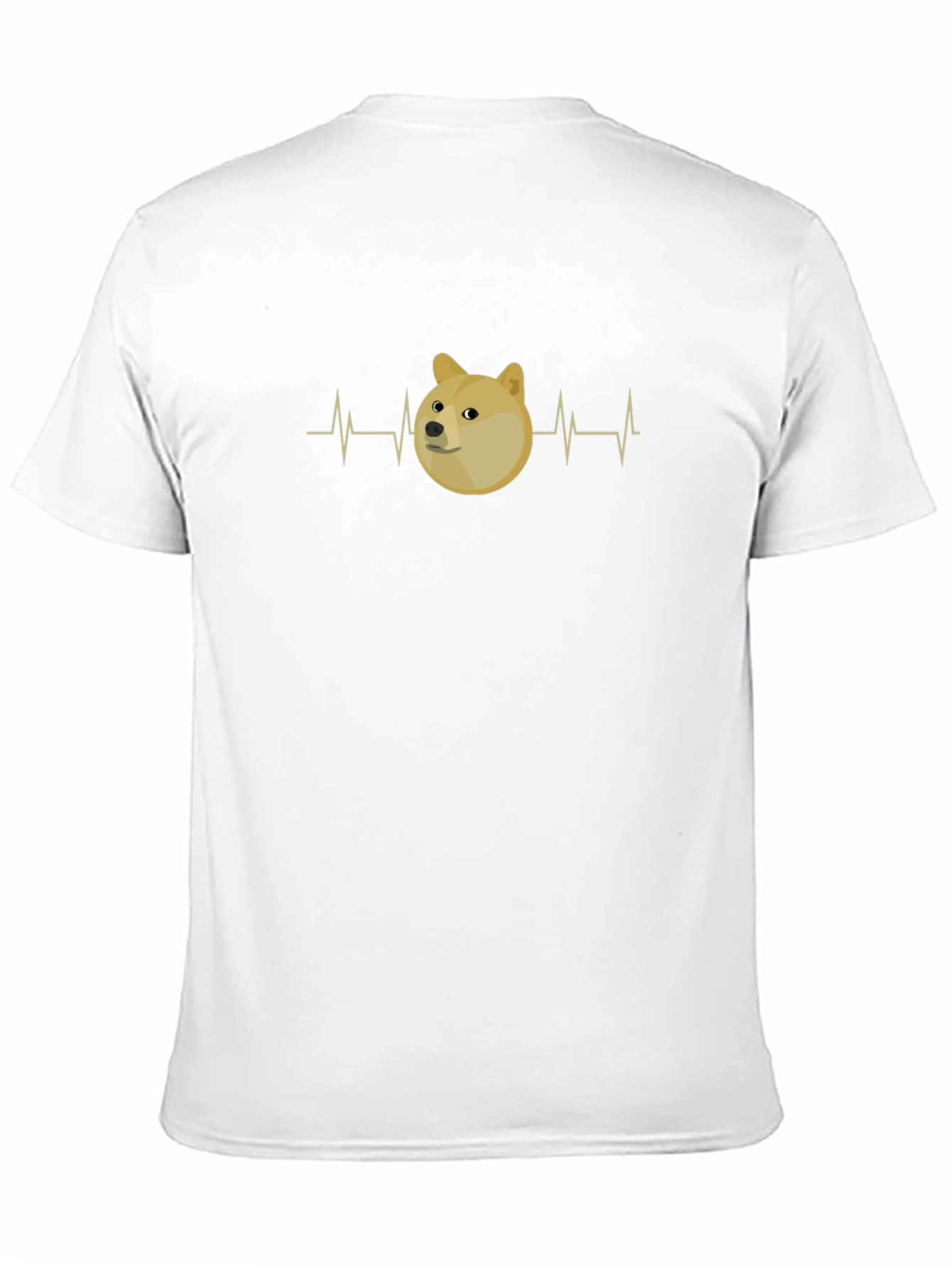 Doge Heartbeat T-Shirt - Black Cotton Tee