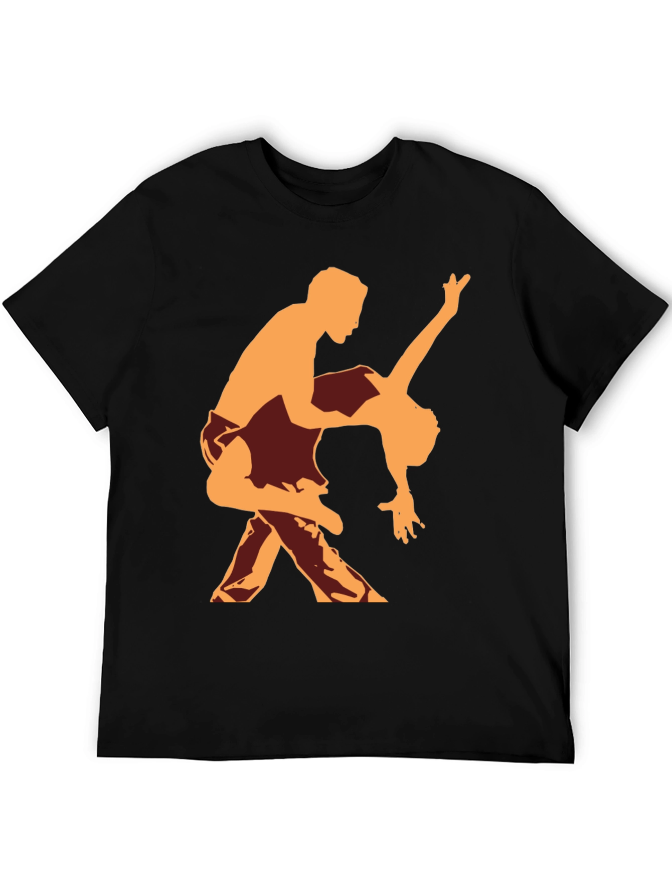 Dancing Silhouette Graphic Tee - Black