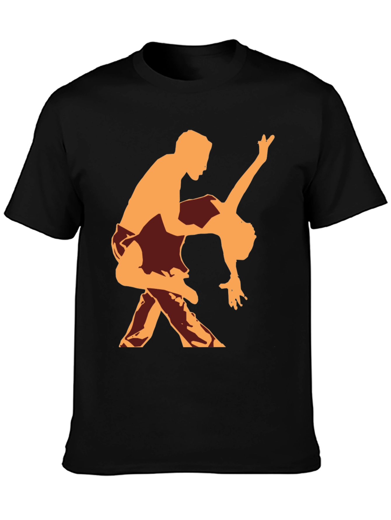 Dancing Silhouette Graphic Tee - Black