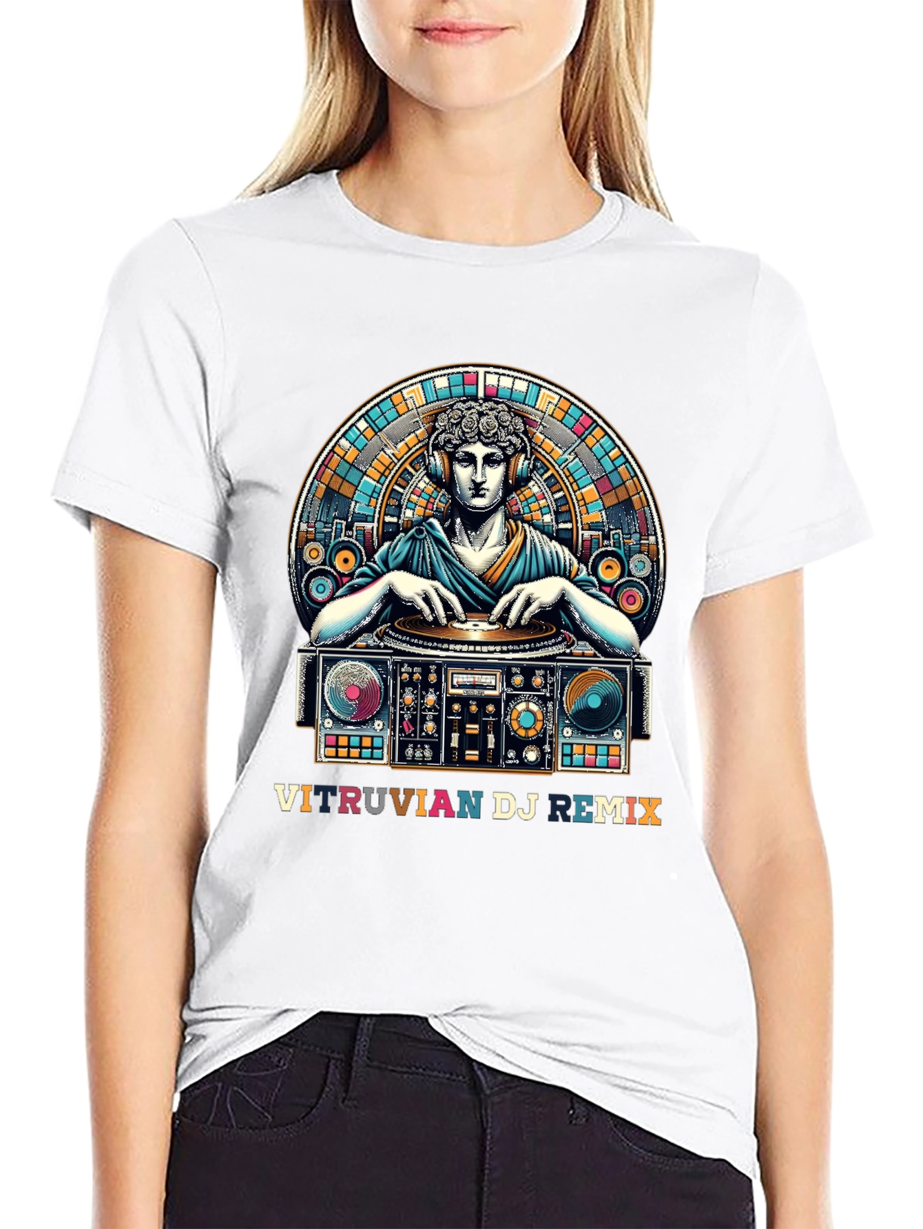 Vitruvian DJ Remix Graphic Tee