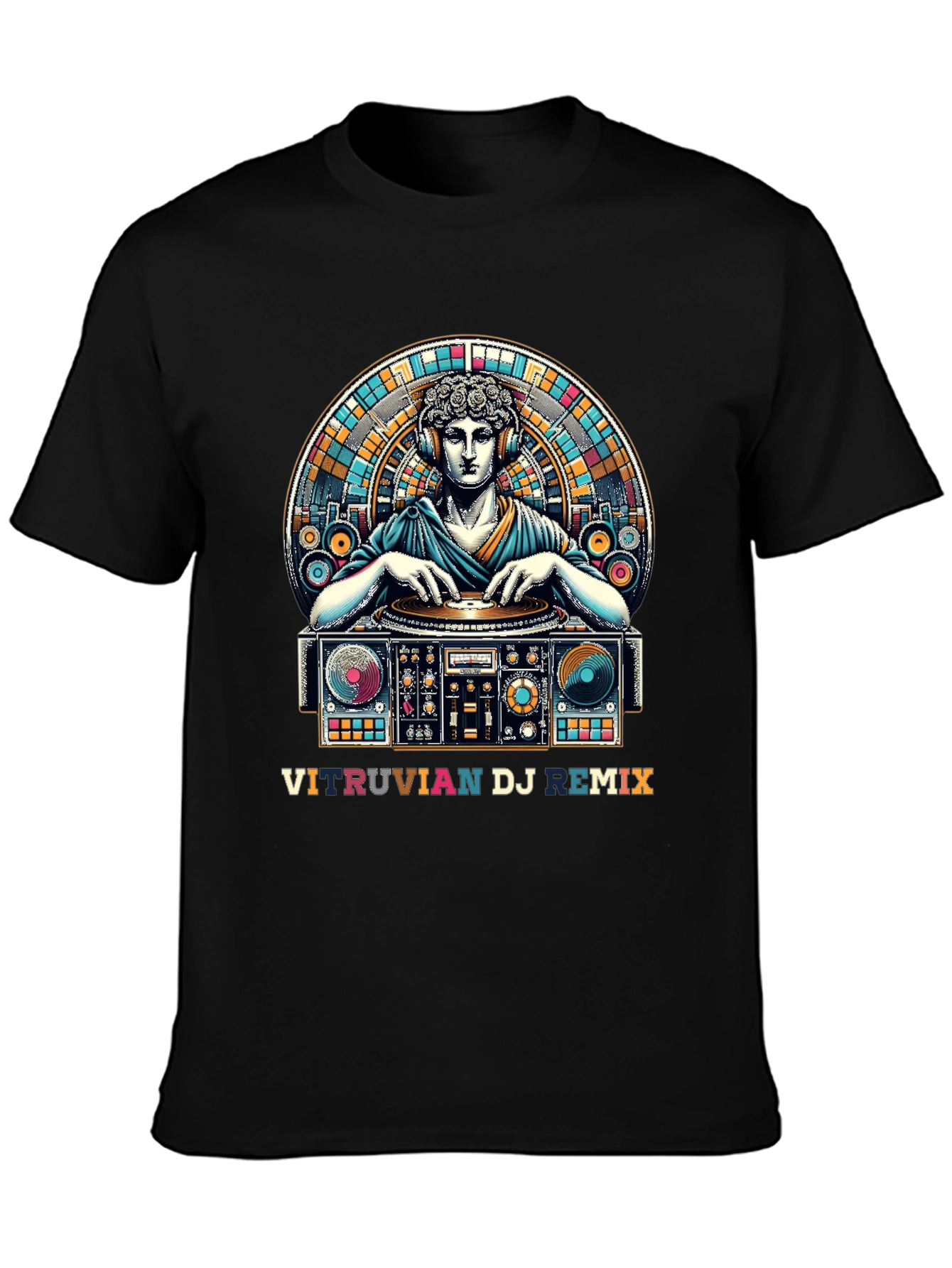 Vitruvian DJ Remix Graphic Tee
