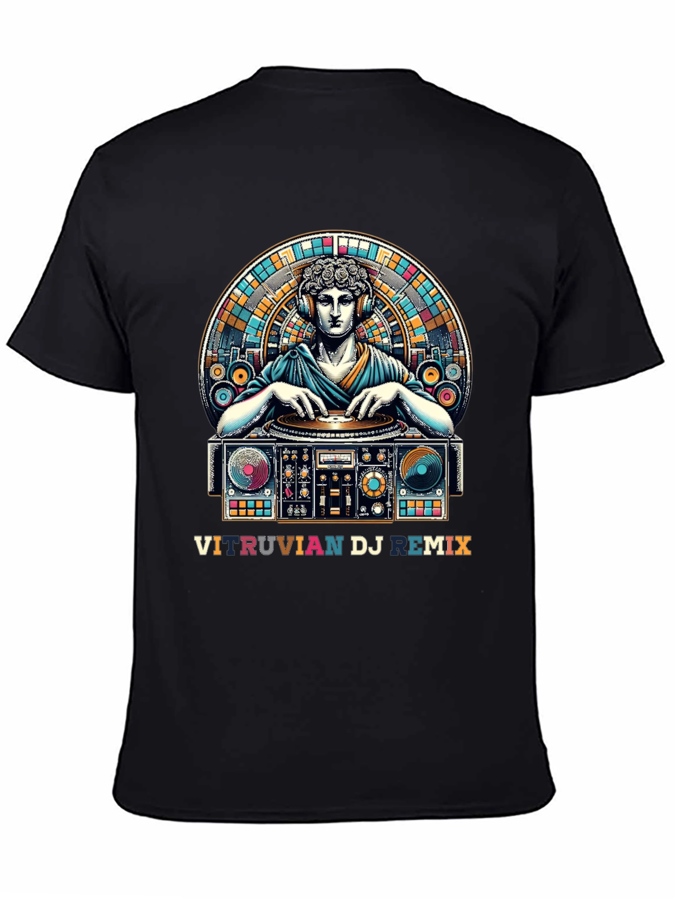 Vitruvian DJ Remix Graphic Tee