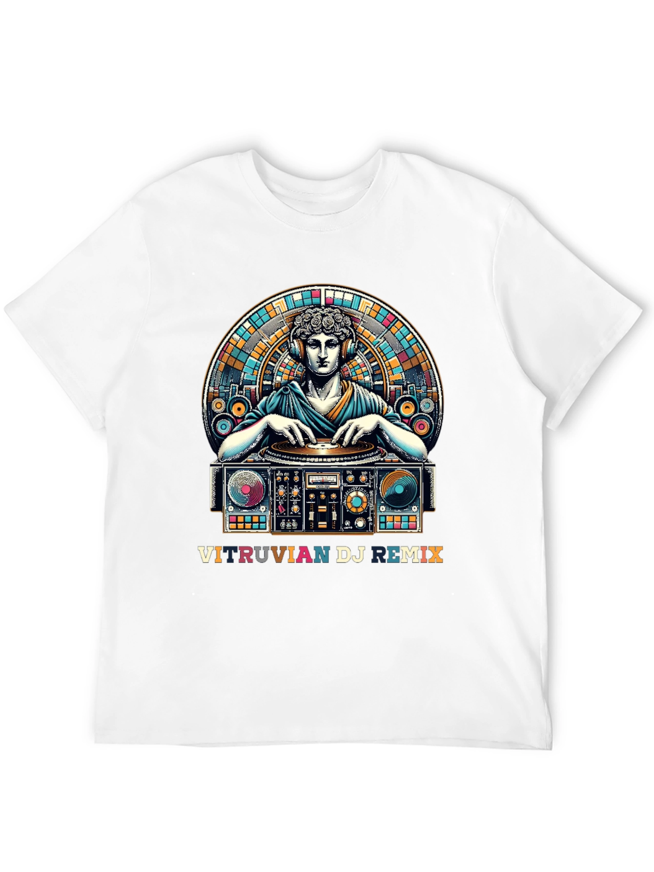 Vitruvian DJ Remix Graphic Tee