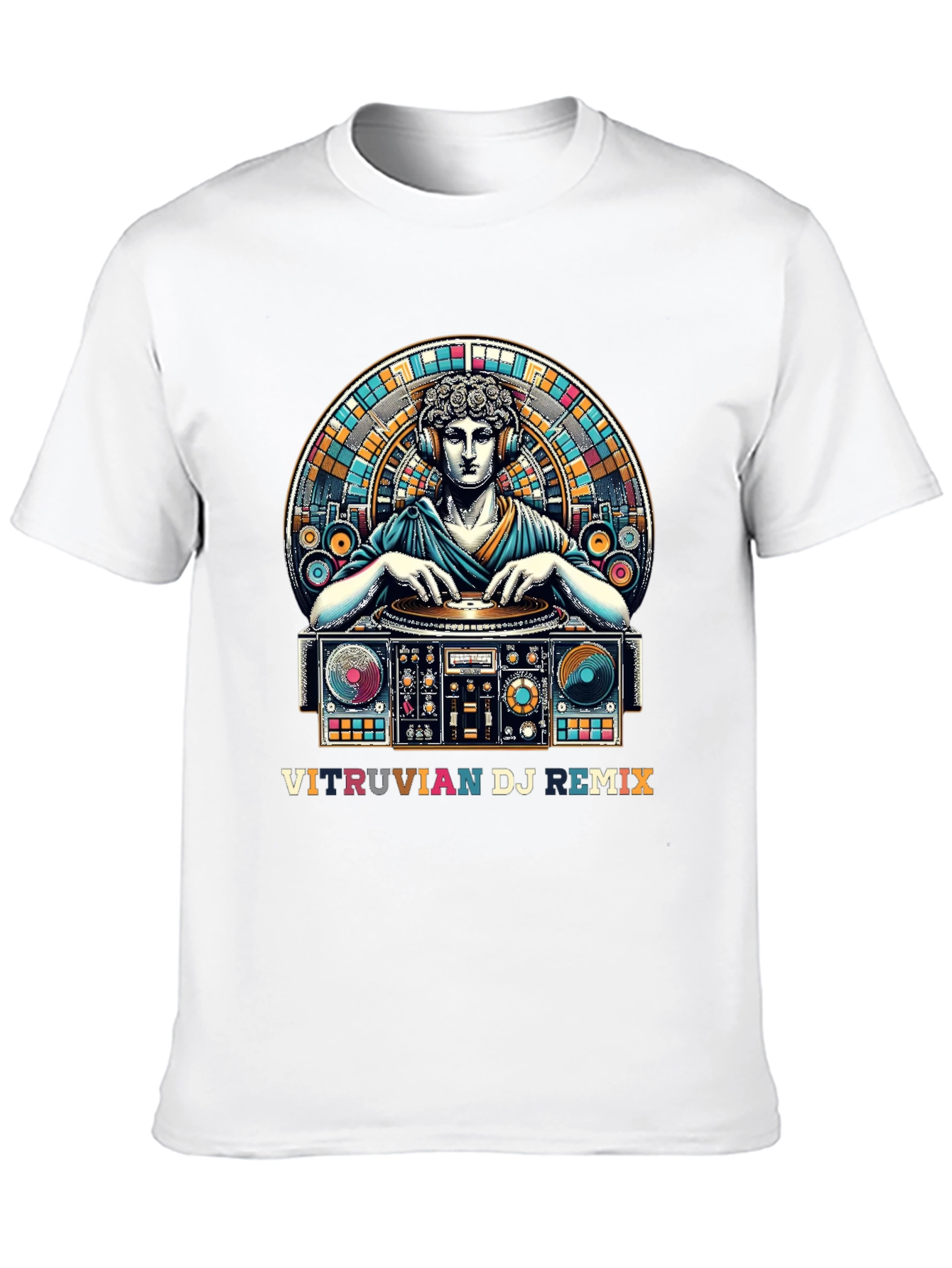 Vitruvian DJ Remix Graphic Tee