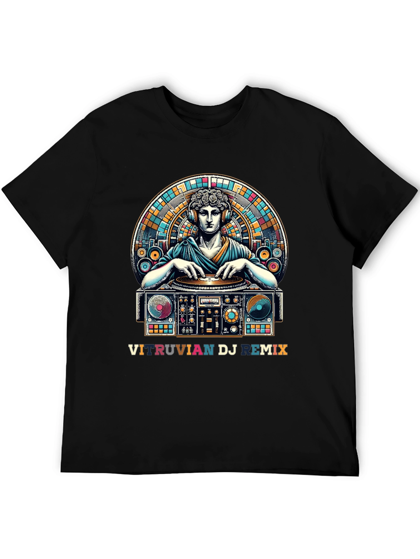 Vitruvian DJ Remix Graphic Tee