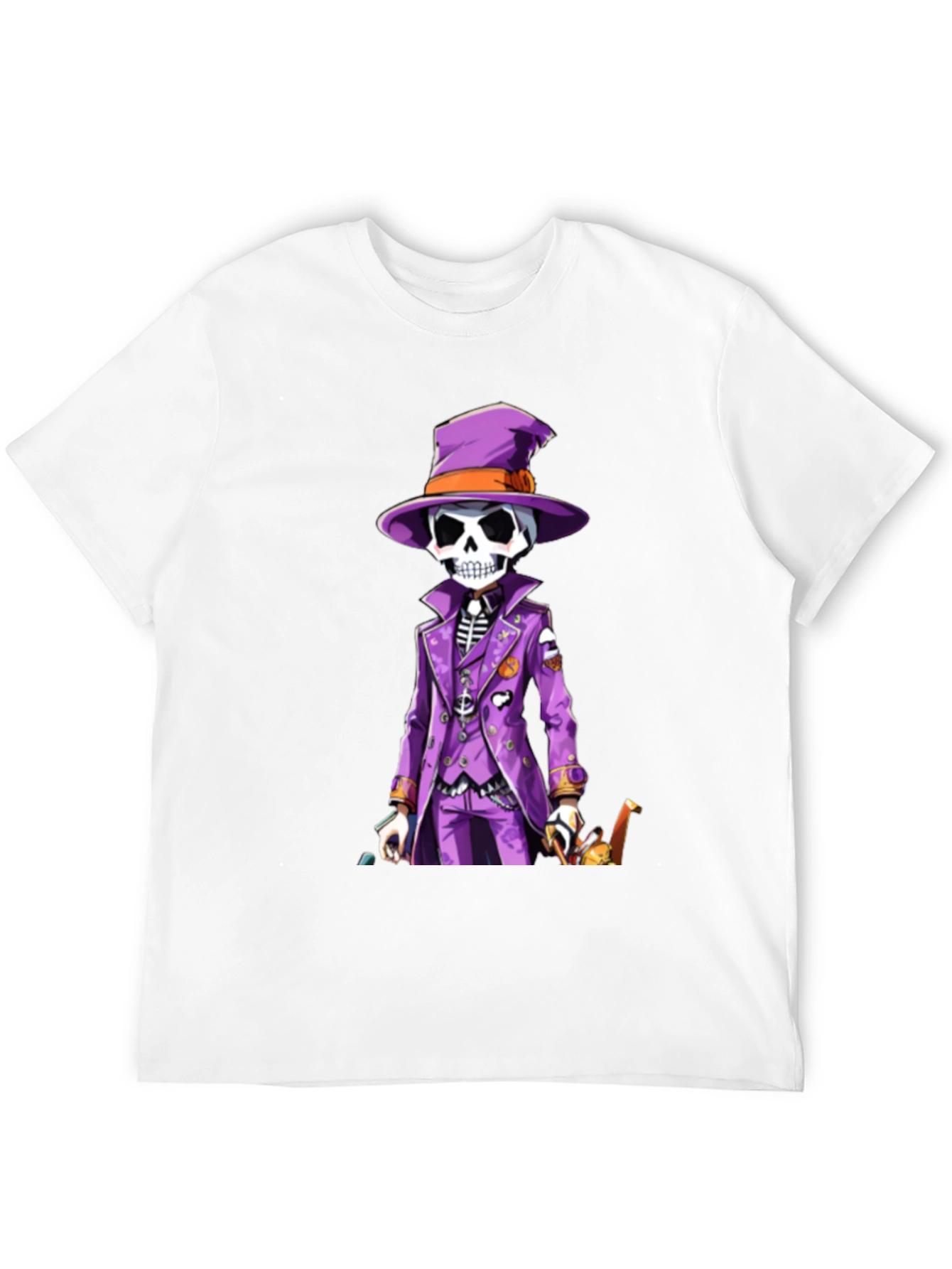Skeleton in Purple Suit T-Shirt
