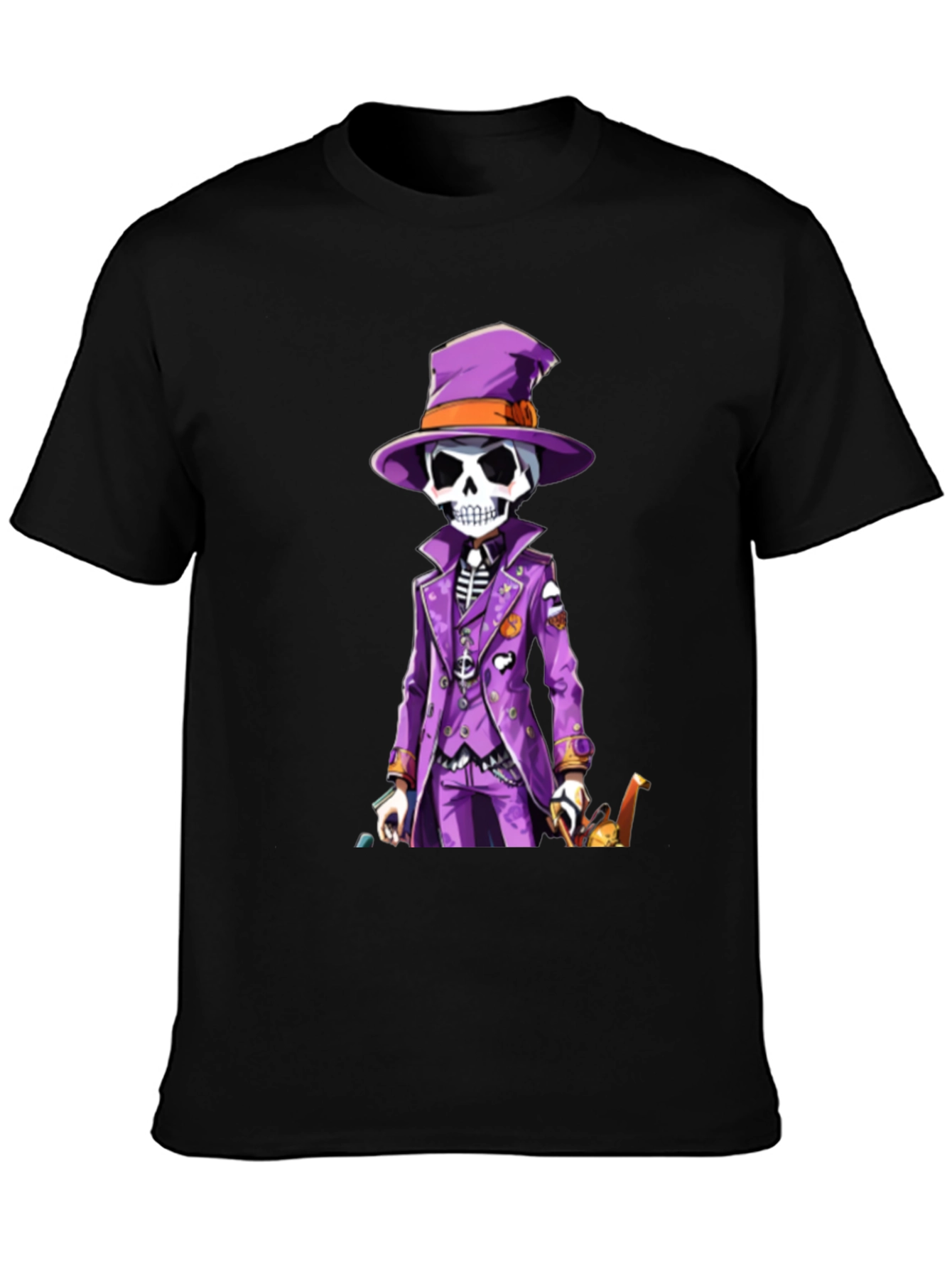 Skeleton in Purple Suit T-Shirt