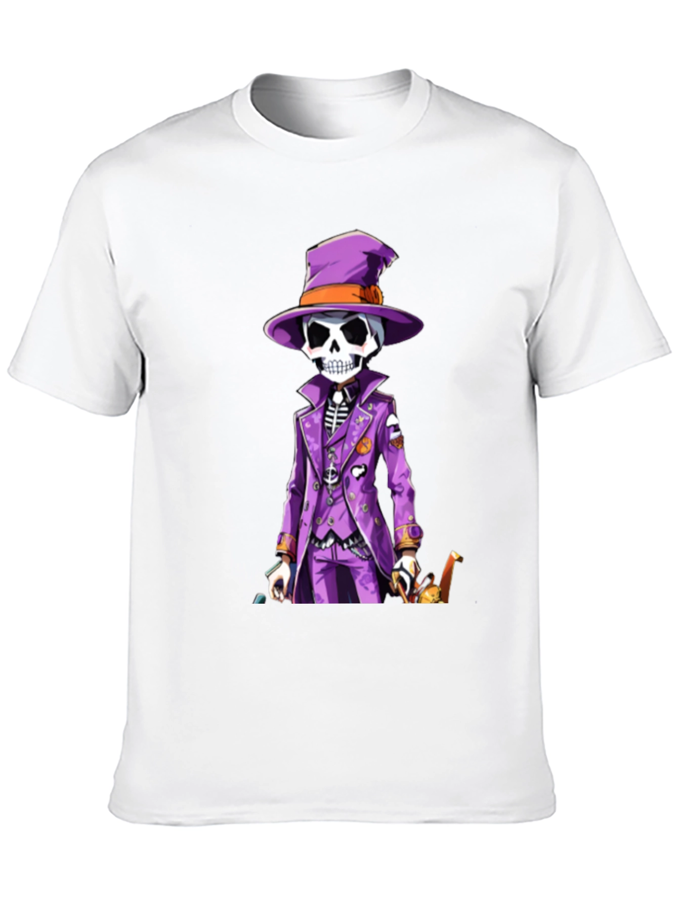 Skeleton in Purple Suit T-Shirt