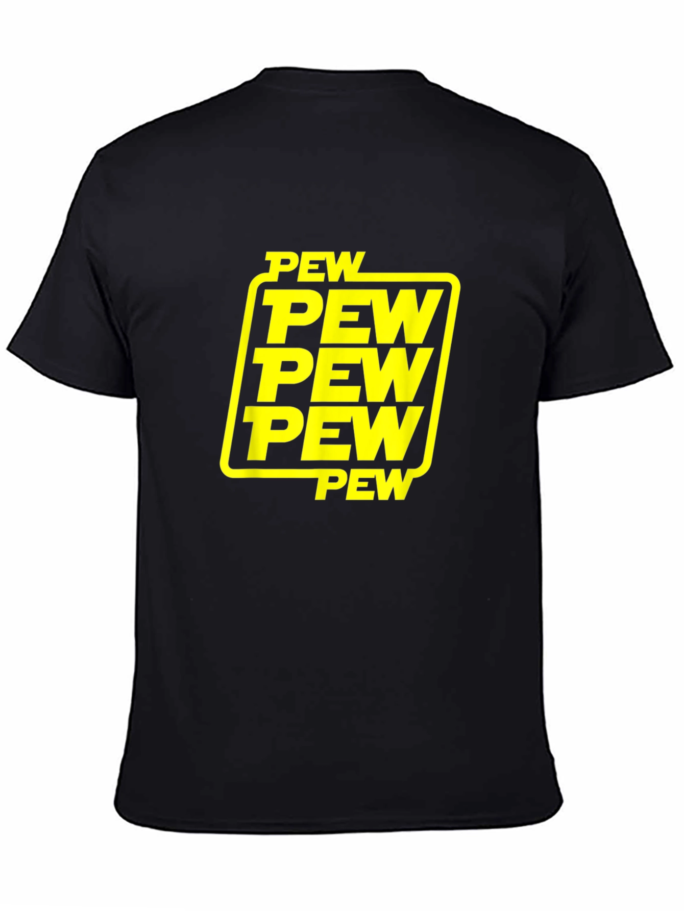 Pew Pew Pew Graphic T-Shirt - Black Cotton Tee