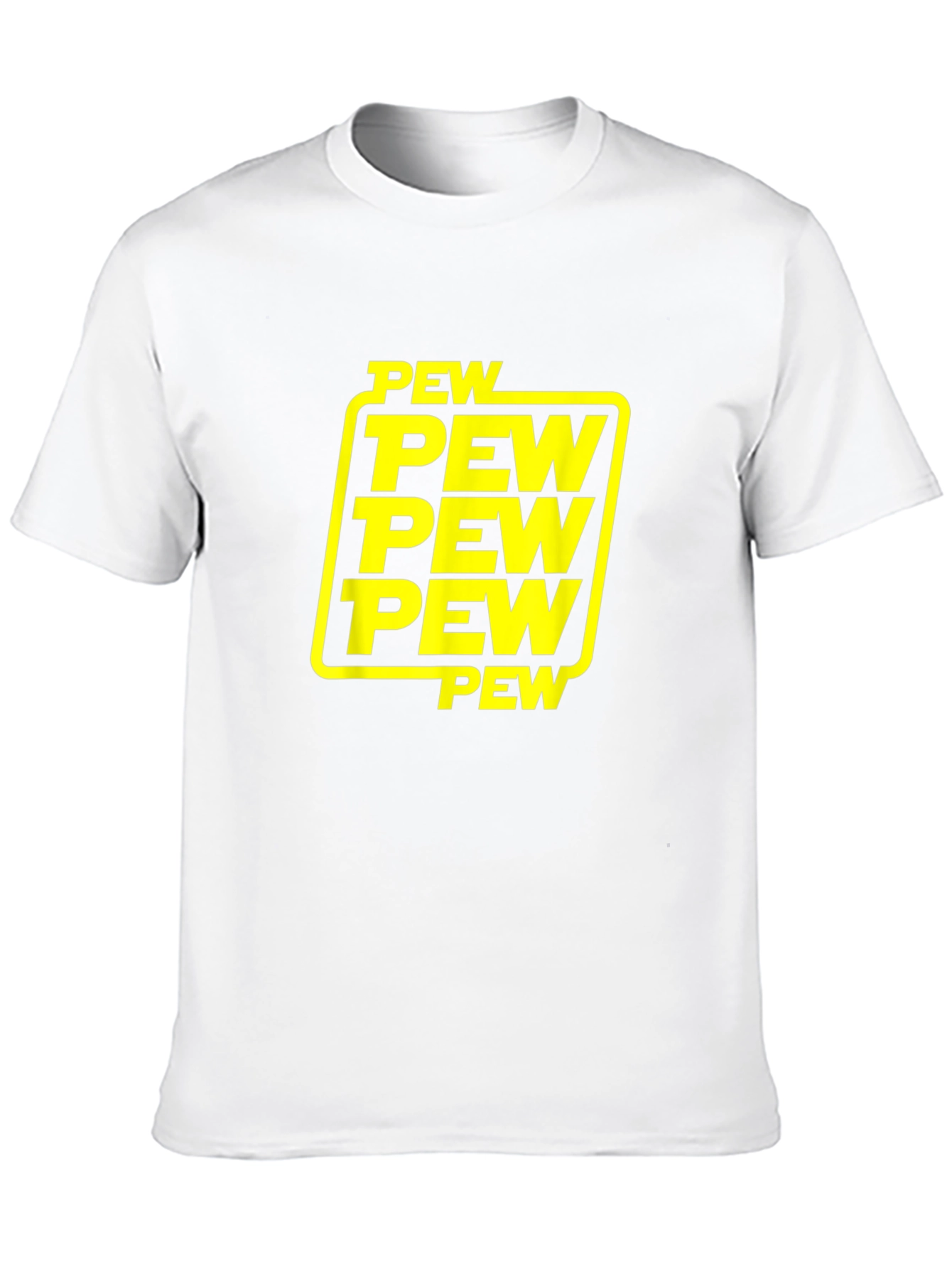 Pew Pew Pew Graphic T-Shirt - Black Cotton Tee