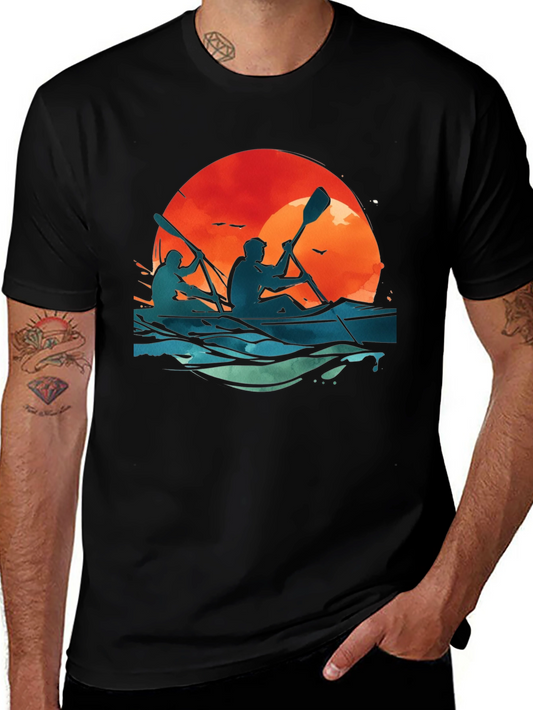 Kayaking Sunset Graphic Tee