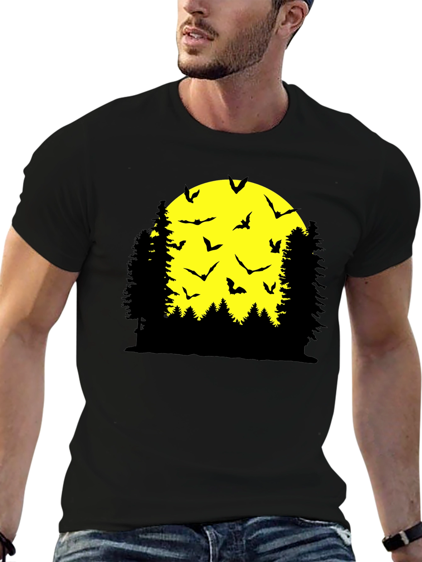 Halloween Bats Moon T-Shirt