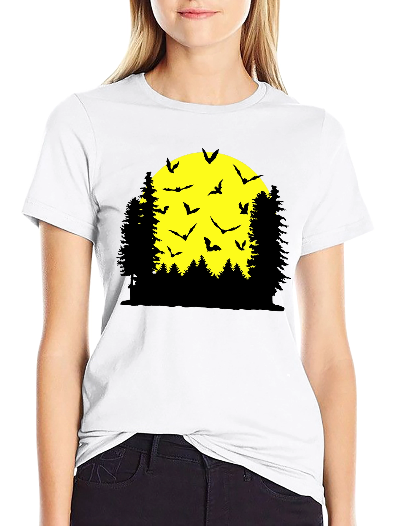Halloween Bats Moon T-Shirt