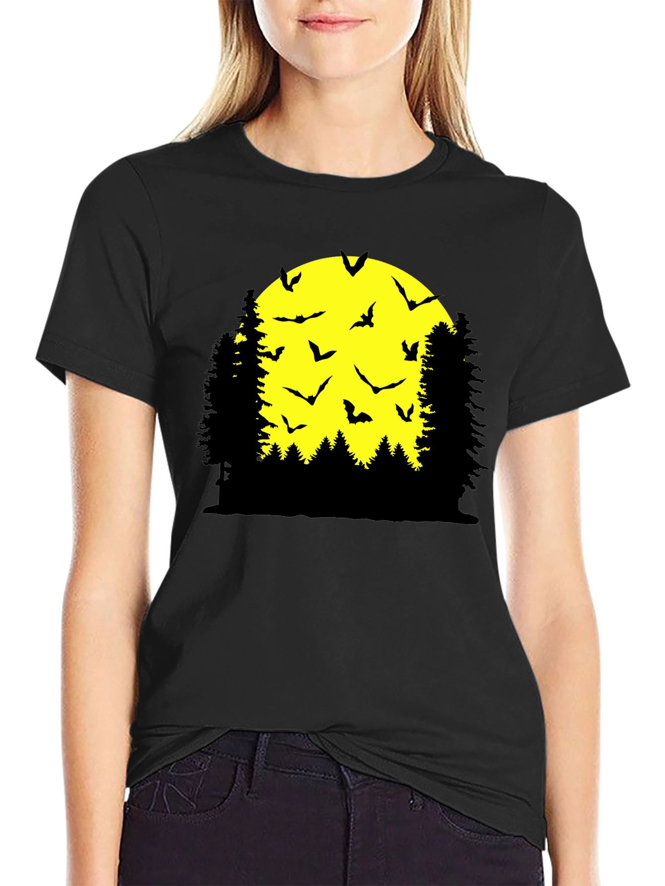 Halloween Bats Moon T-Shirt