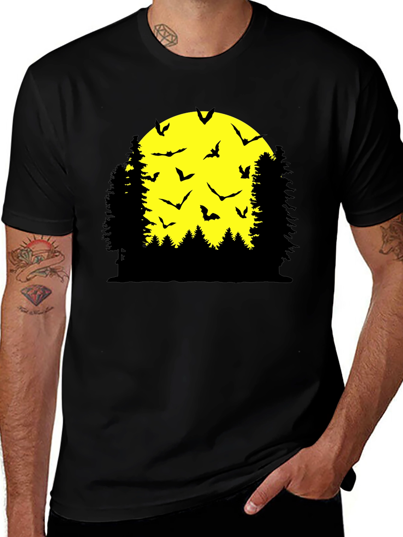 Halloween Bats Moon T-Shirt