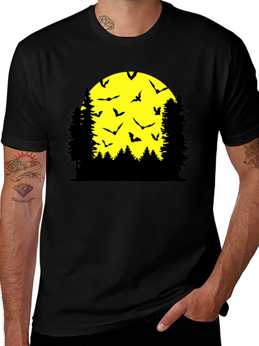 Halloween Bats Moon T-Shirt