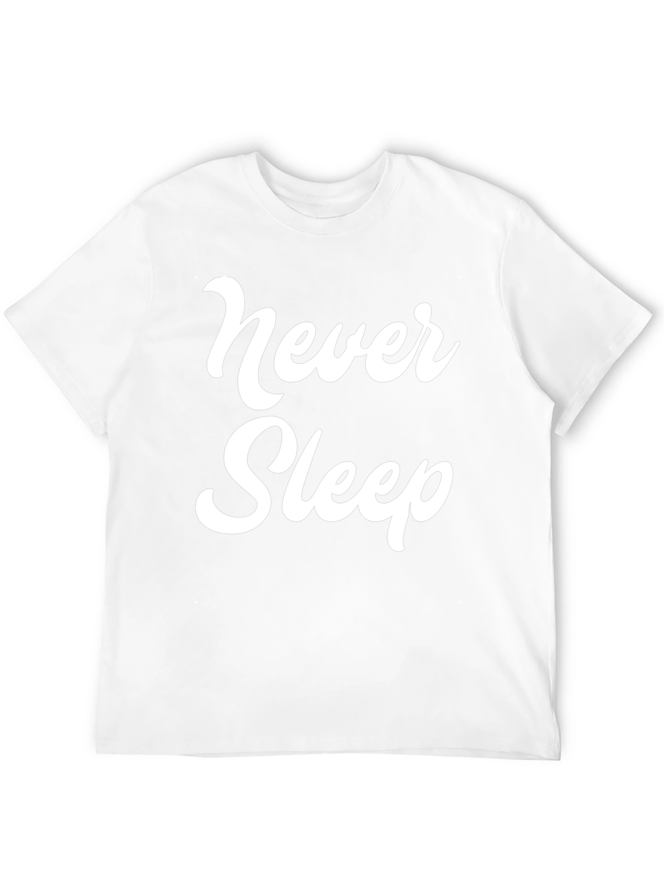 Never Sleep Graphic Tee - Black Crew Neck T-Shirt