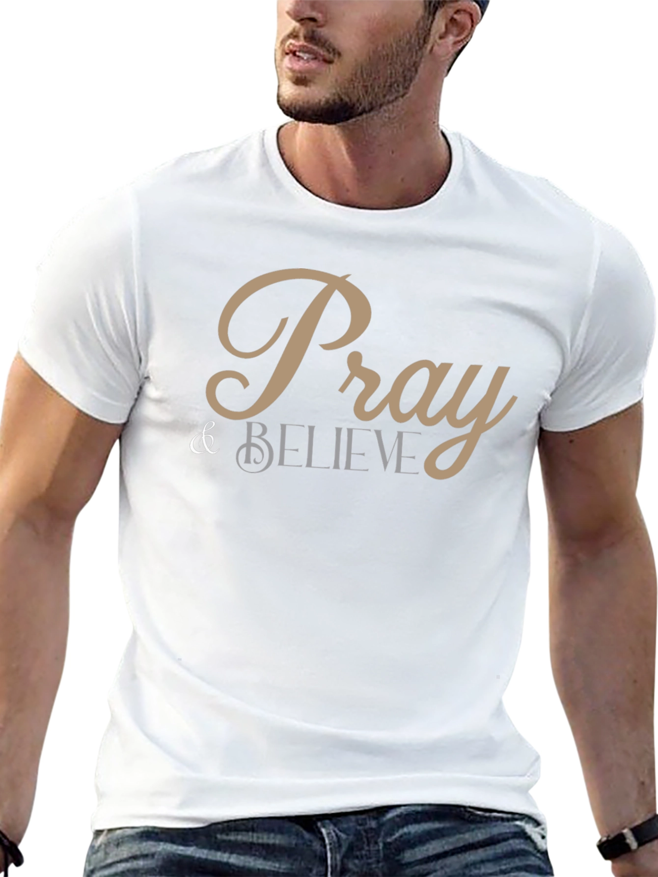 Pray & Believe Black Graphic Tee