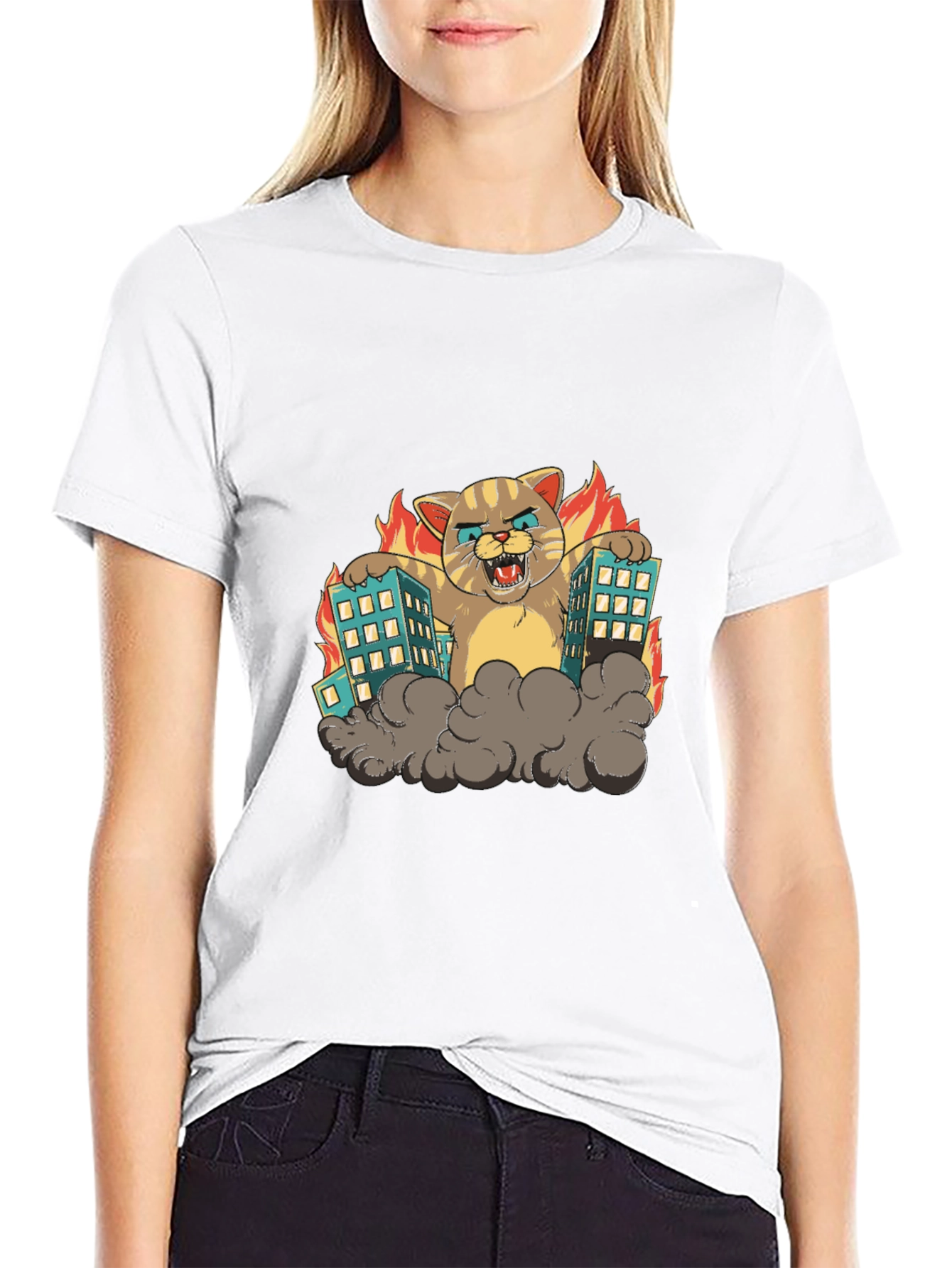 Catzilla T-Shirt - Monster Cat Attack Tee