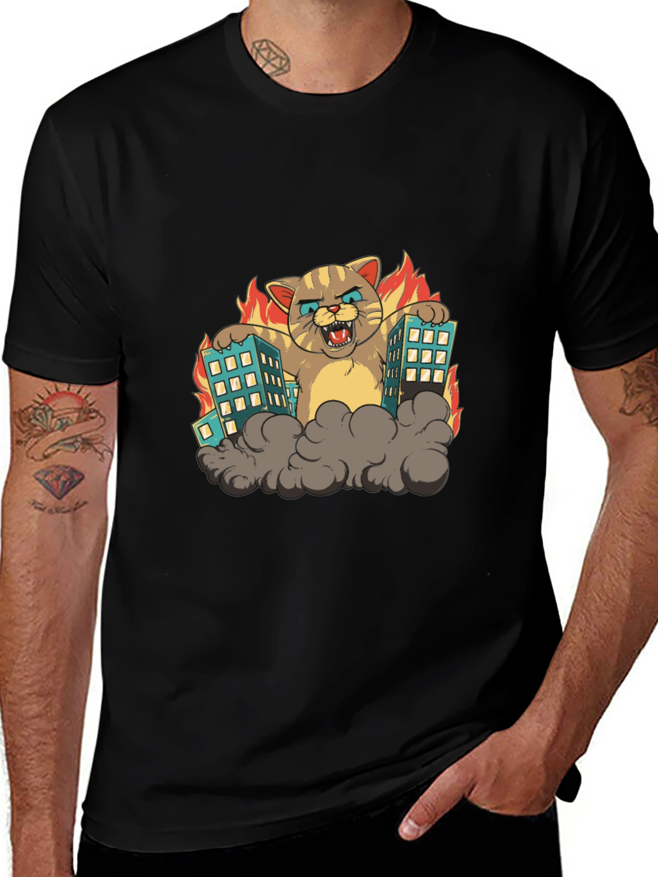 Catzilla T-Shirt - Monster Cat Attack Tee