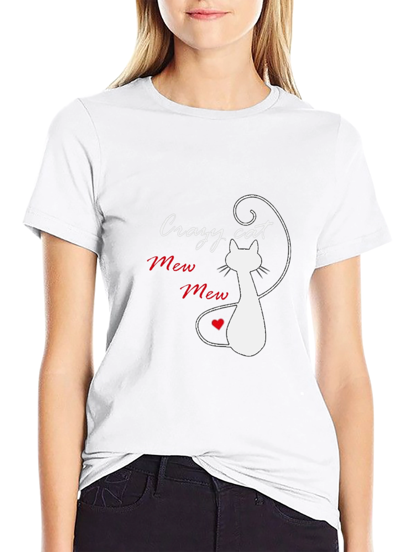 Crazy Cat Mew Mew T-Shirt