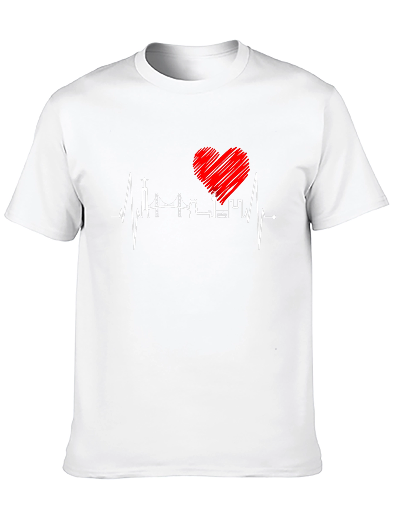 Lisbon Heartbeat T-Shirt - City Love Tee