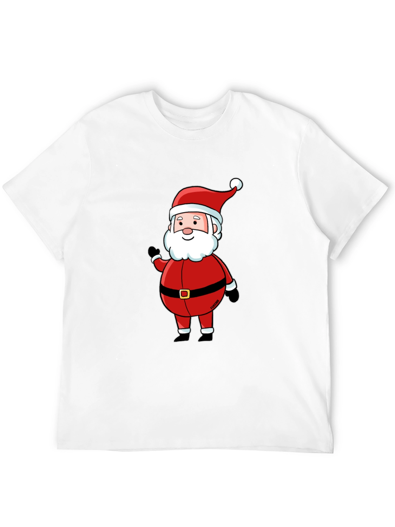 Santa Claus Graphic Black T-Shirt