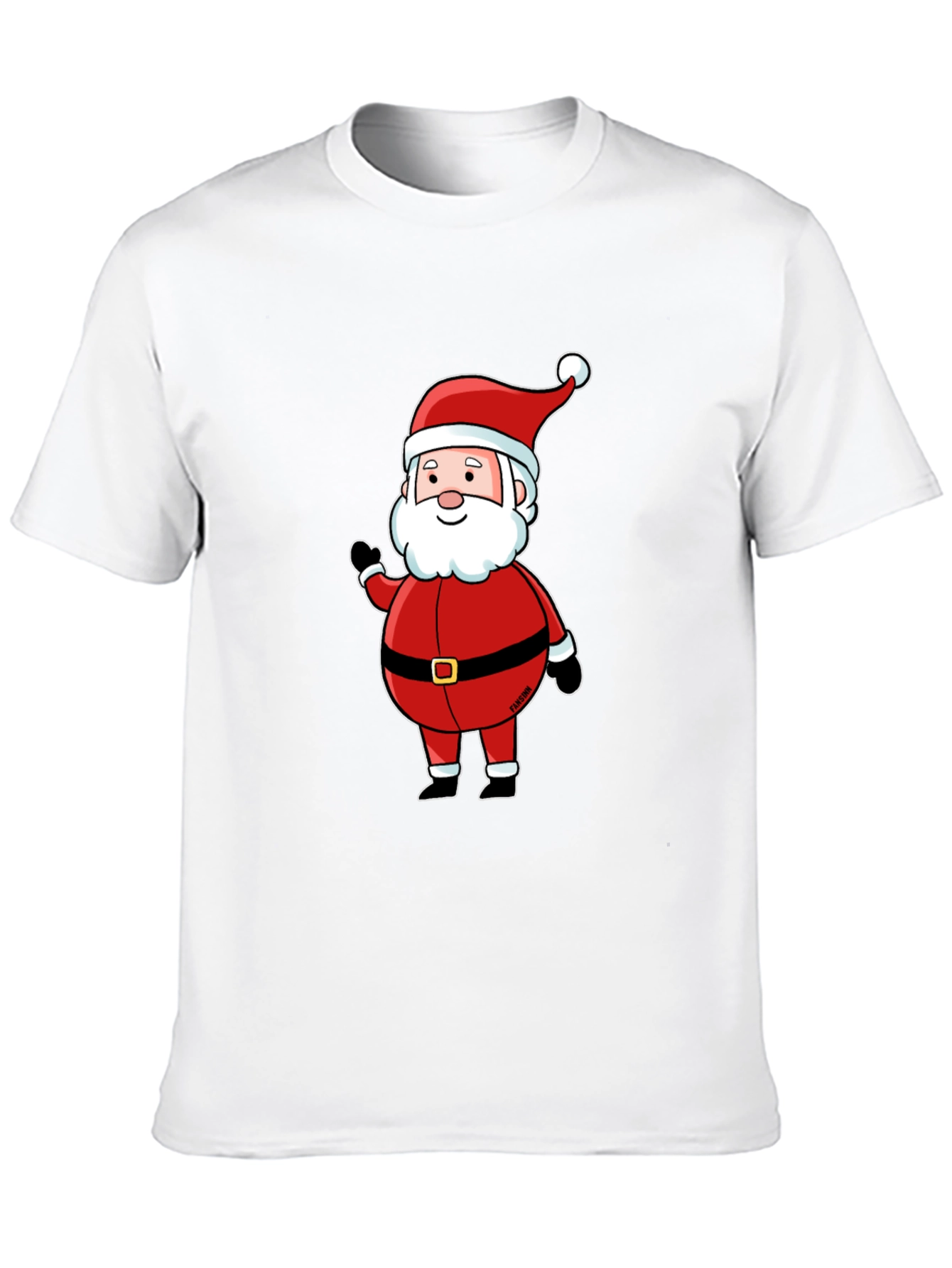 Santa Claus Graphic Black T-Shirt